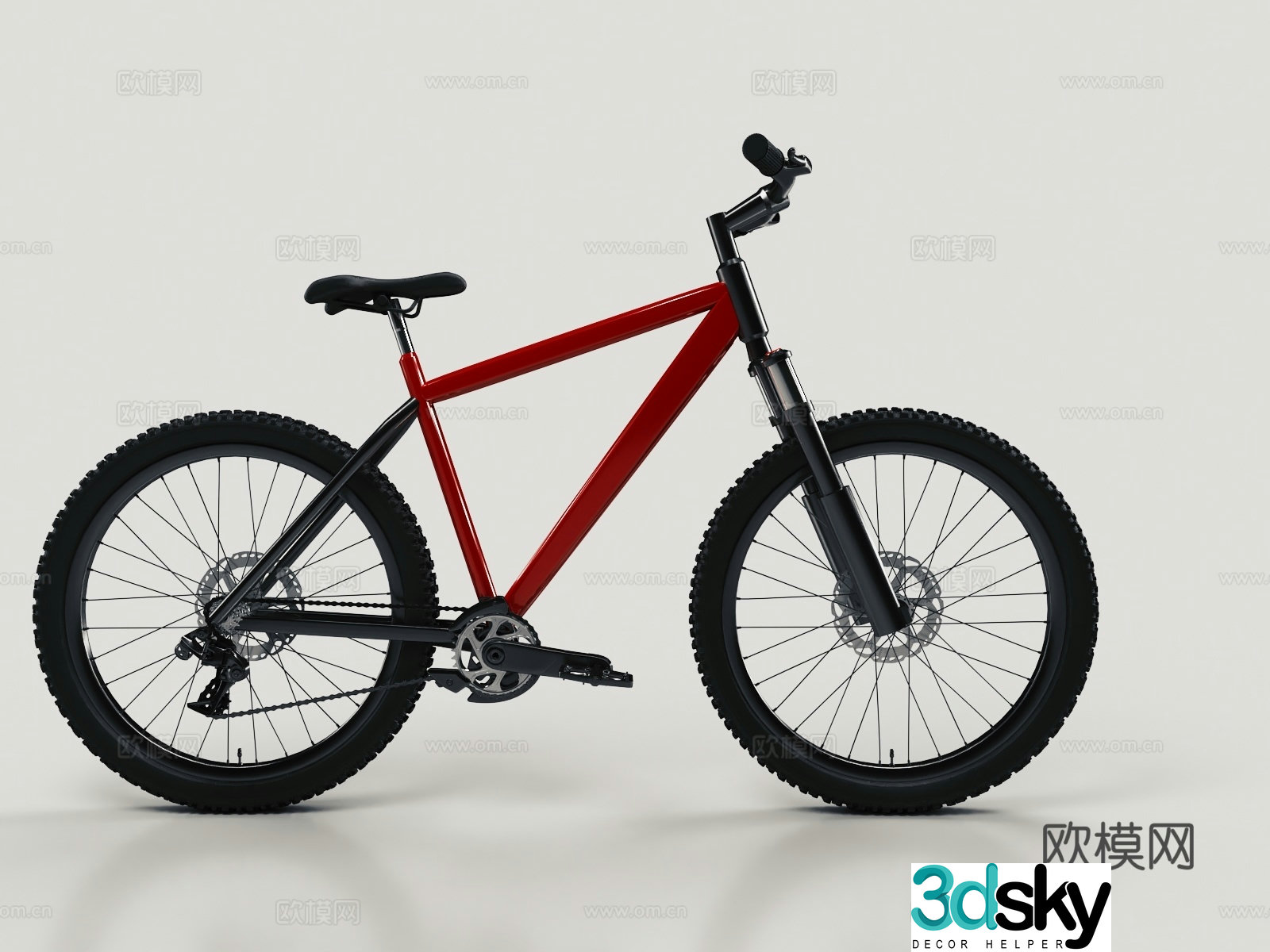 bicycle mountain bike dirt bike 3d model
