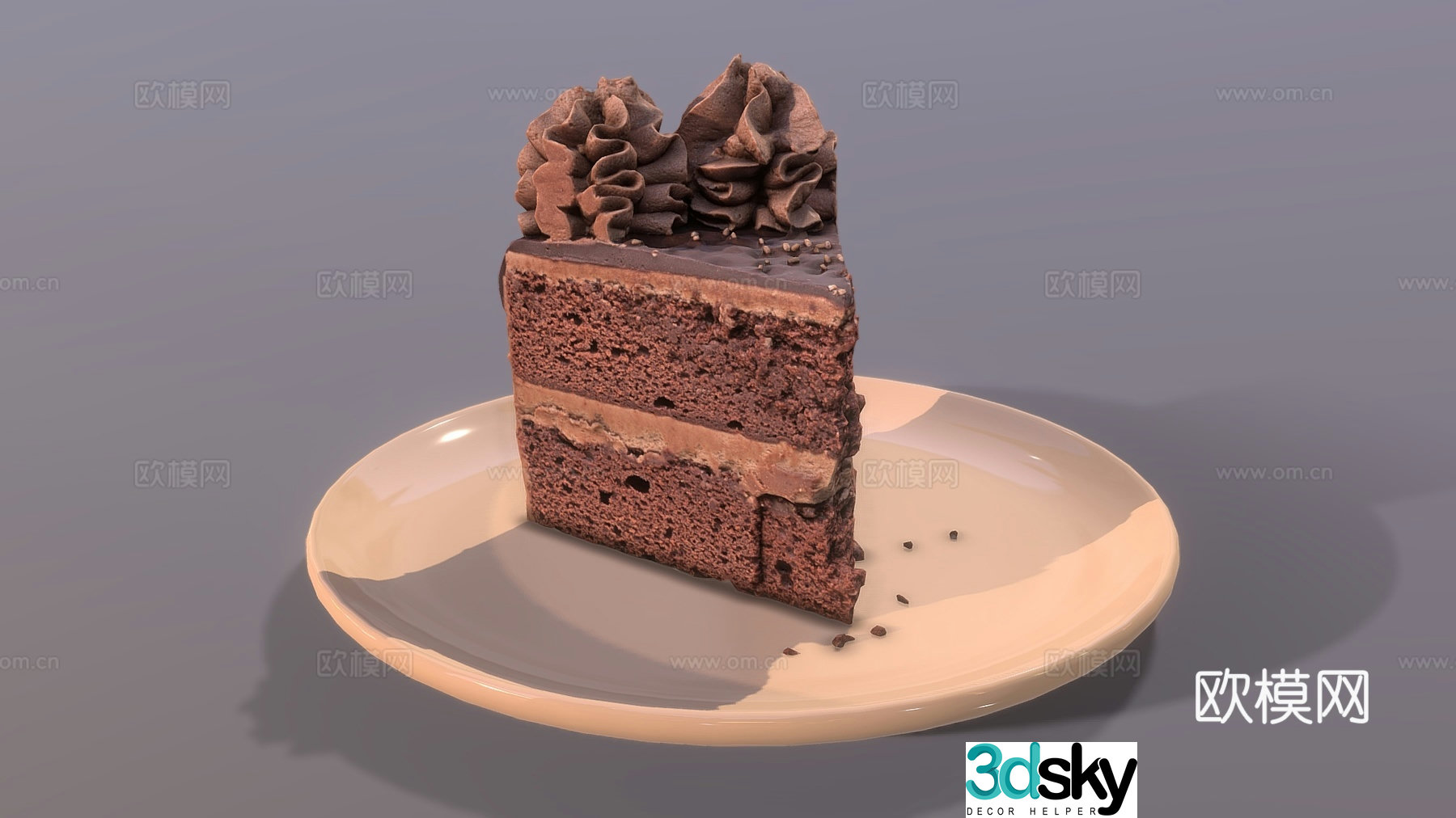 Chocolate Cake Birthday Cake Cake 3d Model