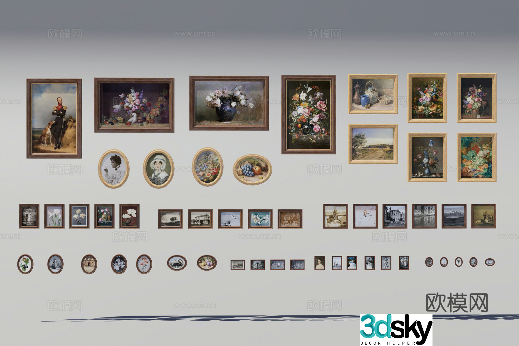 3D model of indoor hanging painting