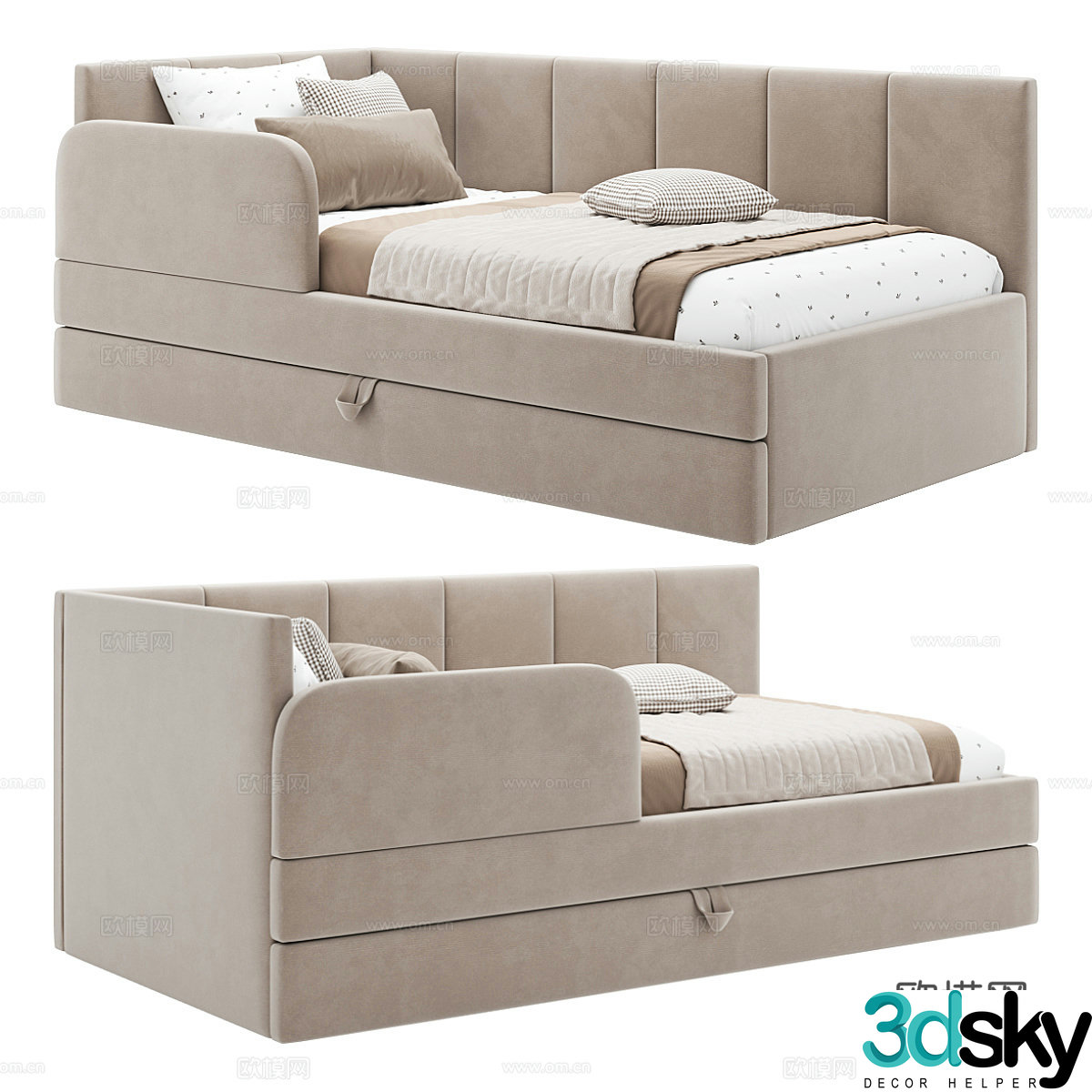 New Chinese children’s sofa bed 3D model