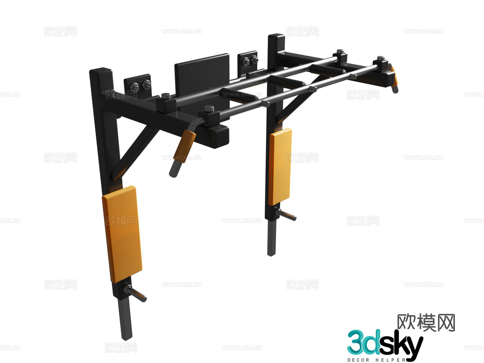 Sports fitness equipment cartoon sports fitness equipment theme fitness equipment 3d model