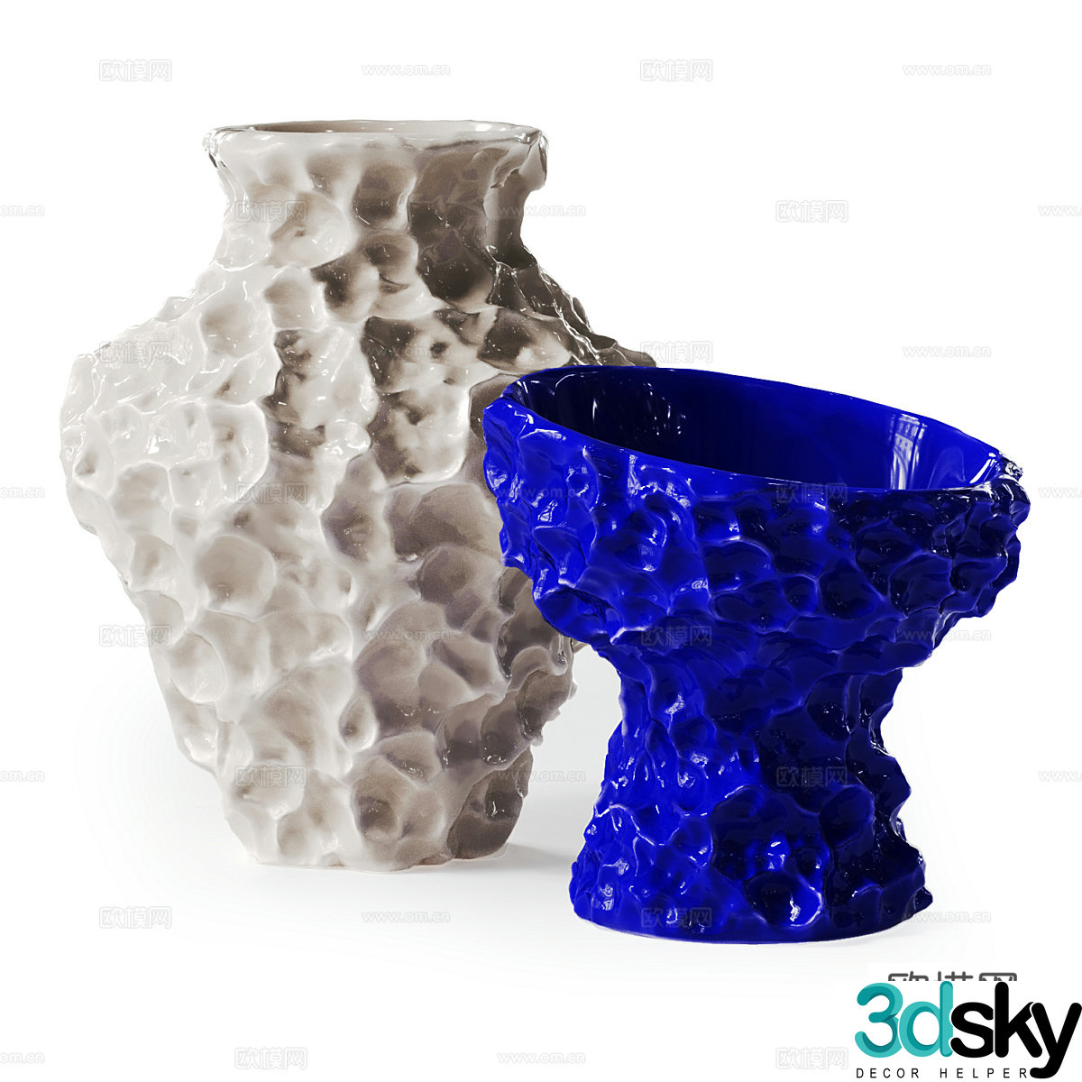 Textured michurumi vase 3d model