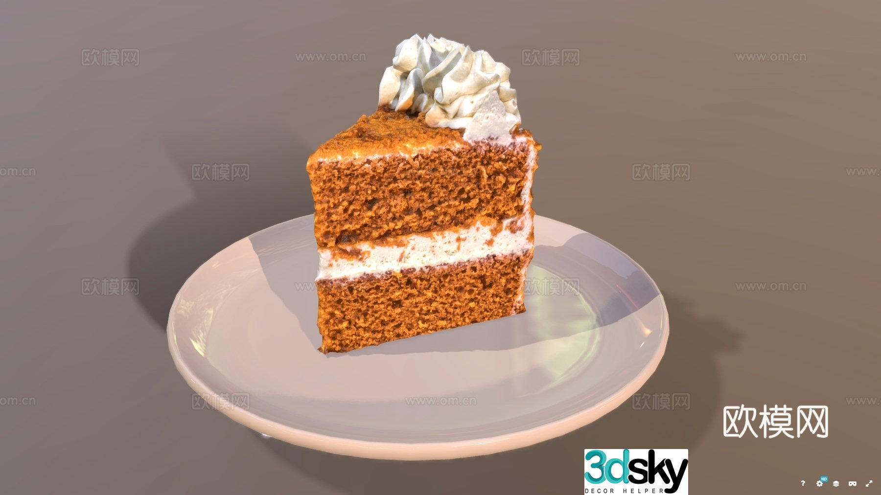 Food Cake Chocolate Cake Birthday Cake 3d Model