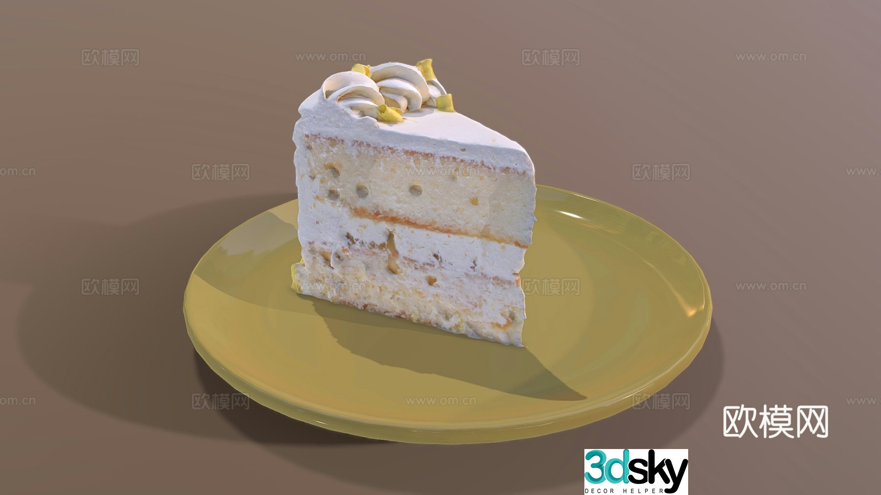 Food and drink Food cake Cream cake Birthday cake 3d model