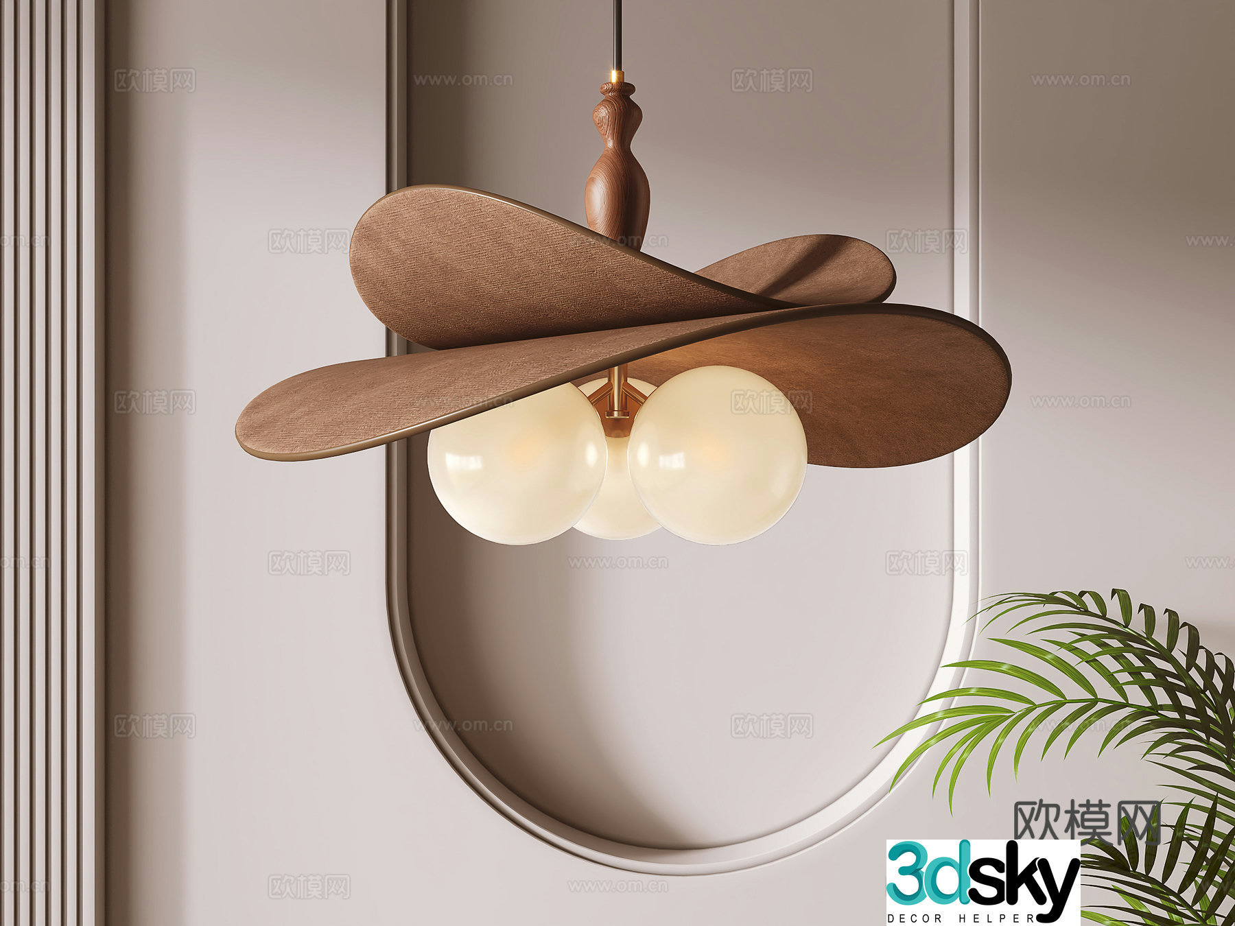 French retro chandelier 3d model