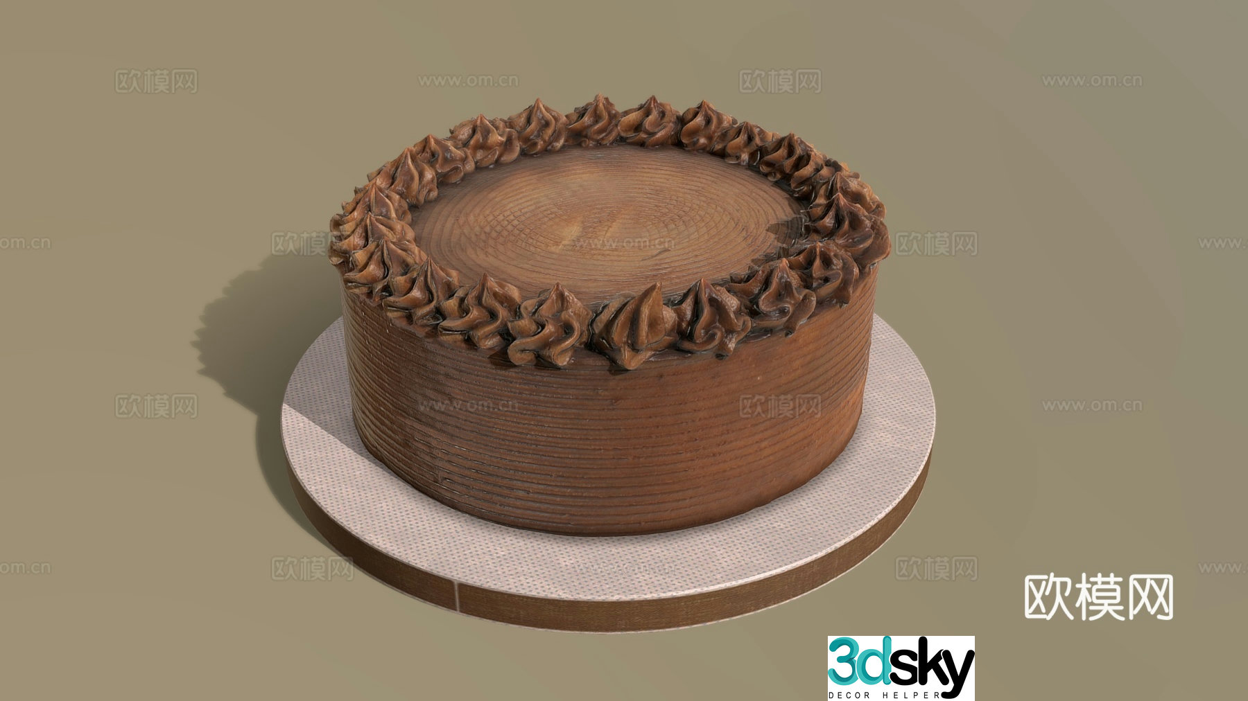 Food and drink Cream cake Birthday cake Chocolate cake Creative cake Food 3d model
