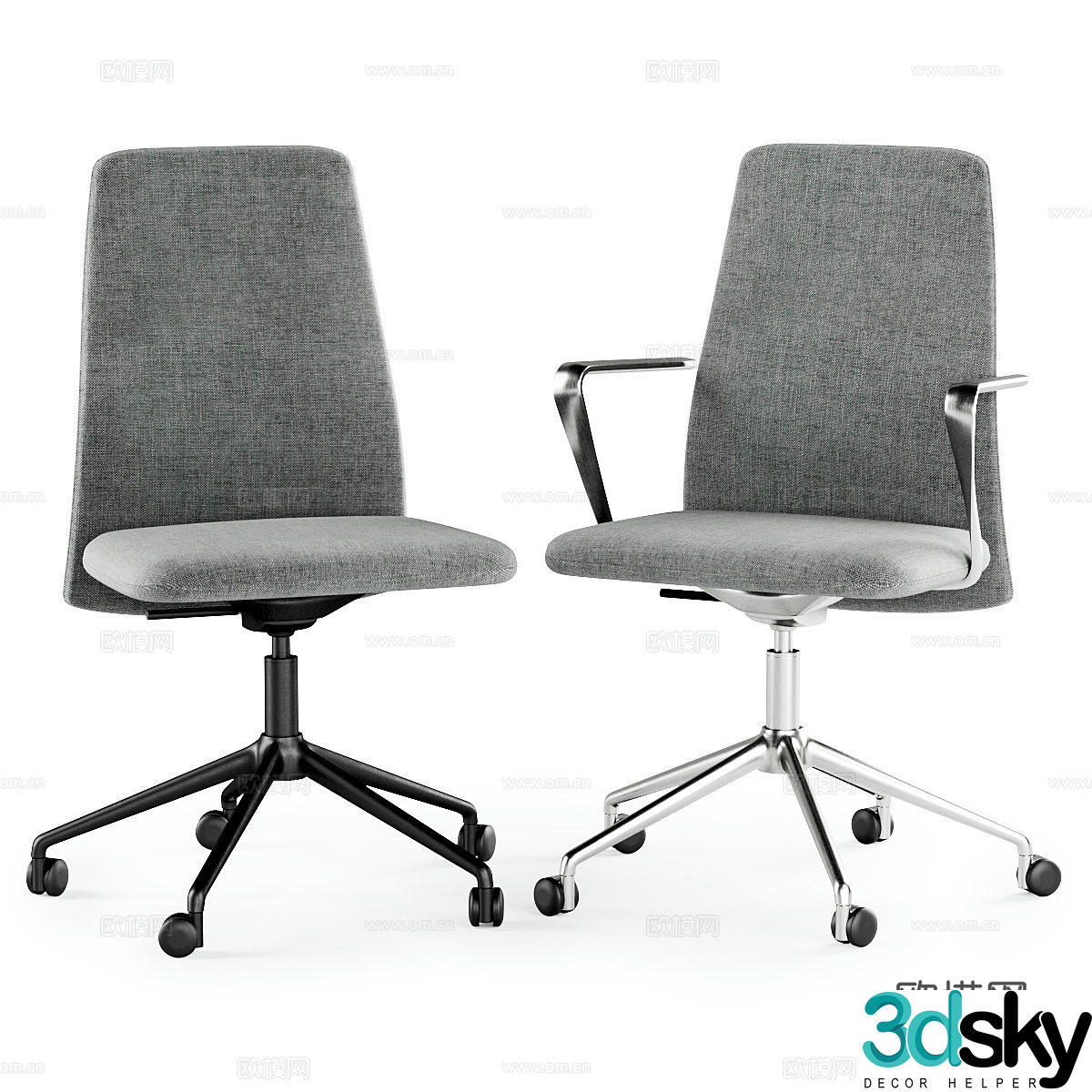 Modern Italian fabric office chair 3d model