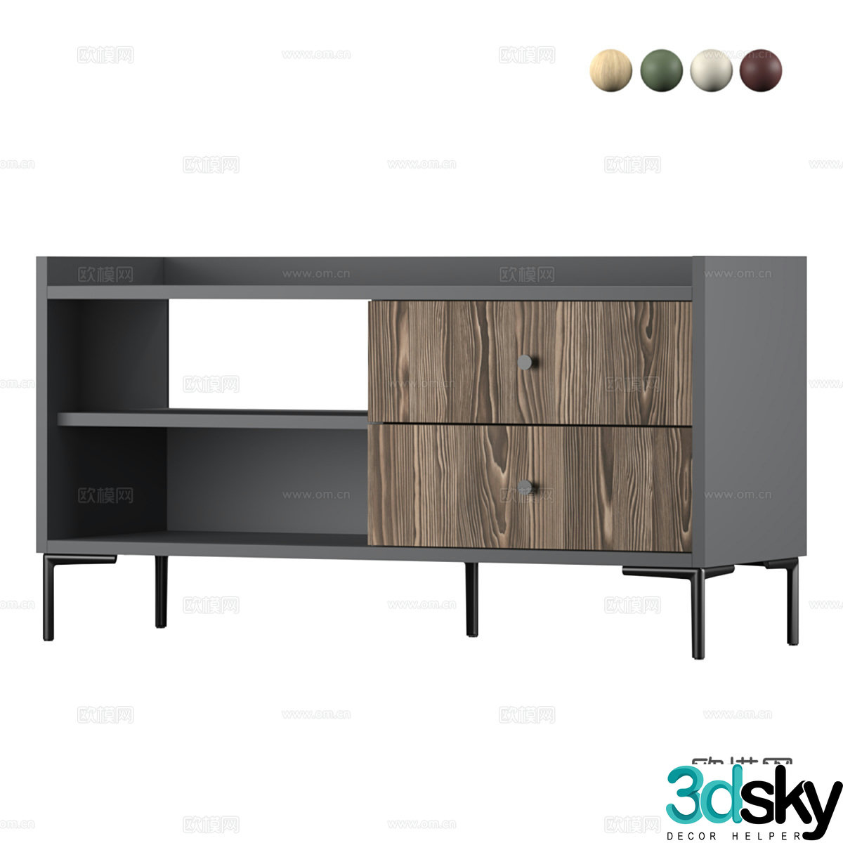 Nordic simple TV cabinet TV cabinet Simple TV cabinet Living room TV cabinet 3D model