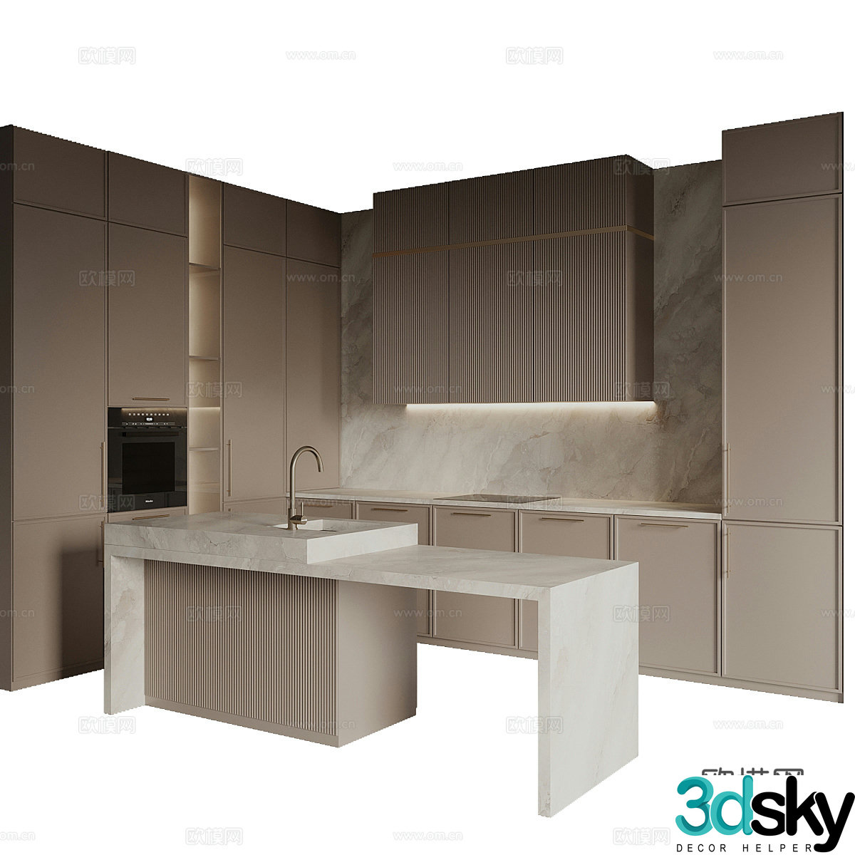 Modern Wasabi Cabinet 3D Model