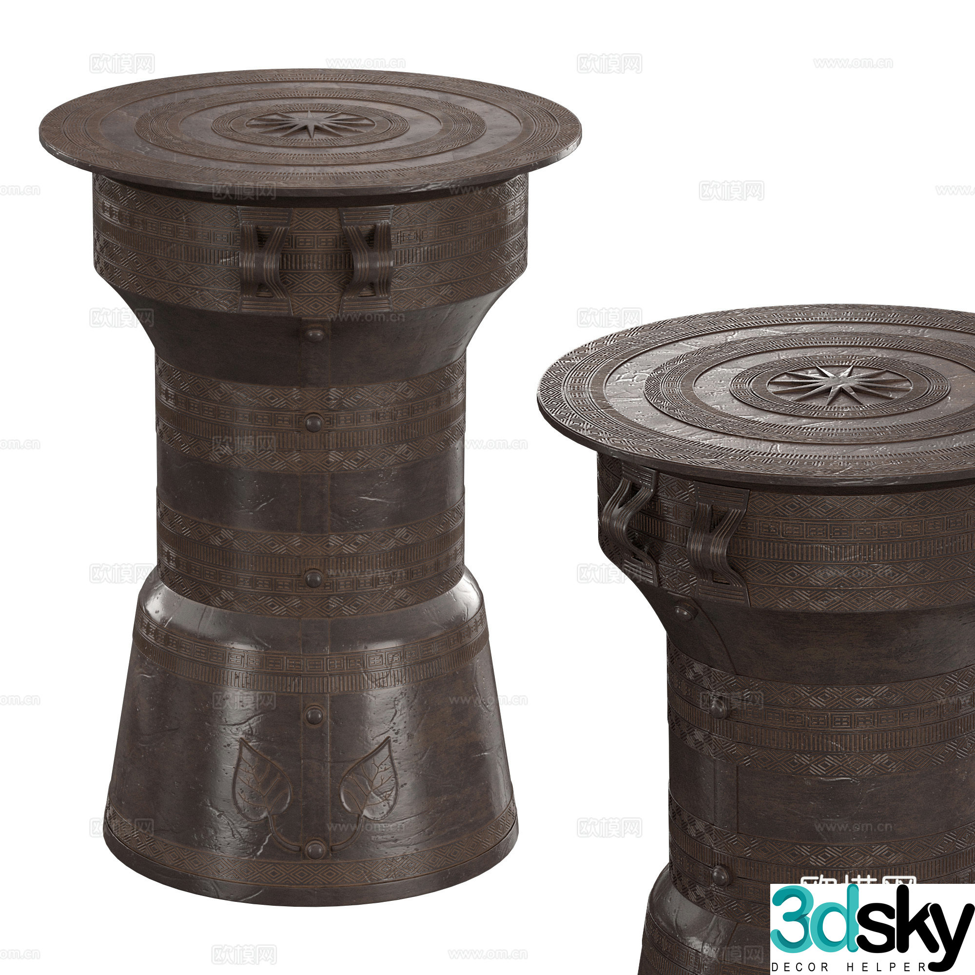 Wasabi PALECEK RAIN Drum Table 3D Model