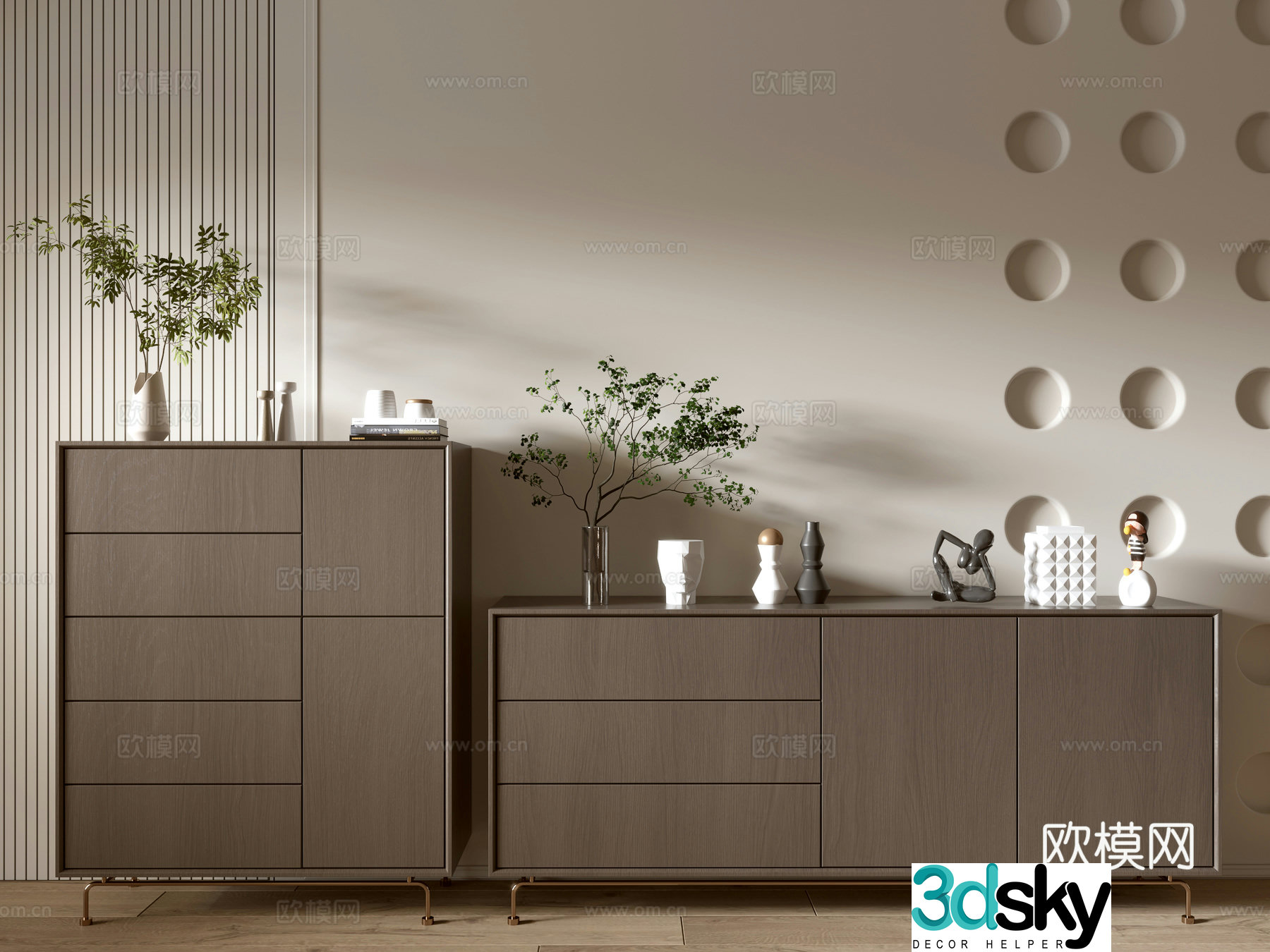 Modern wood grain cabinet minimalist wind cabinet whole cabinet sideboard cabinet balcony cabinet storage cabinet 3d model