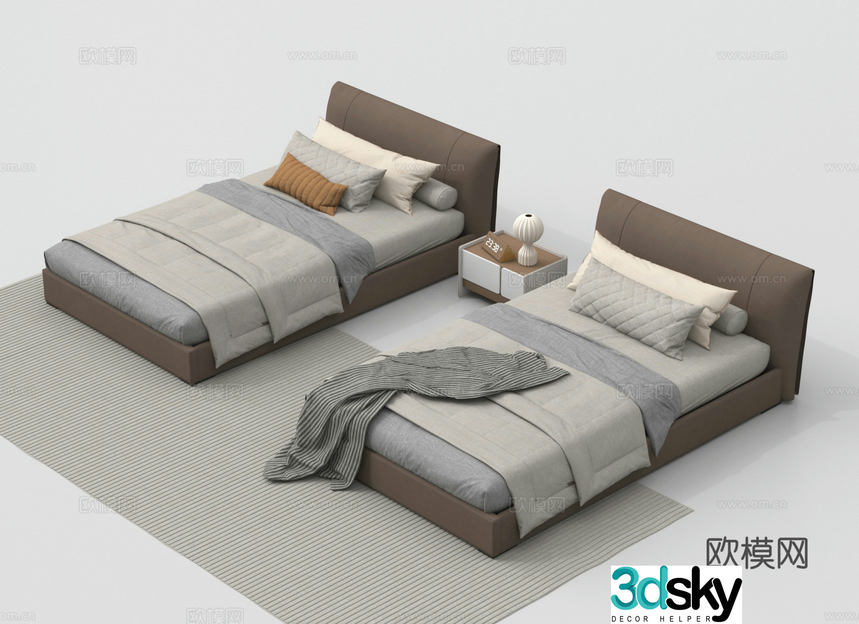 Single bed 3d model