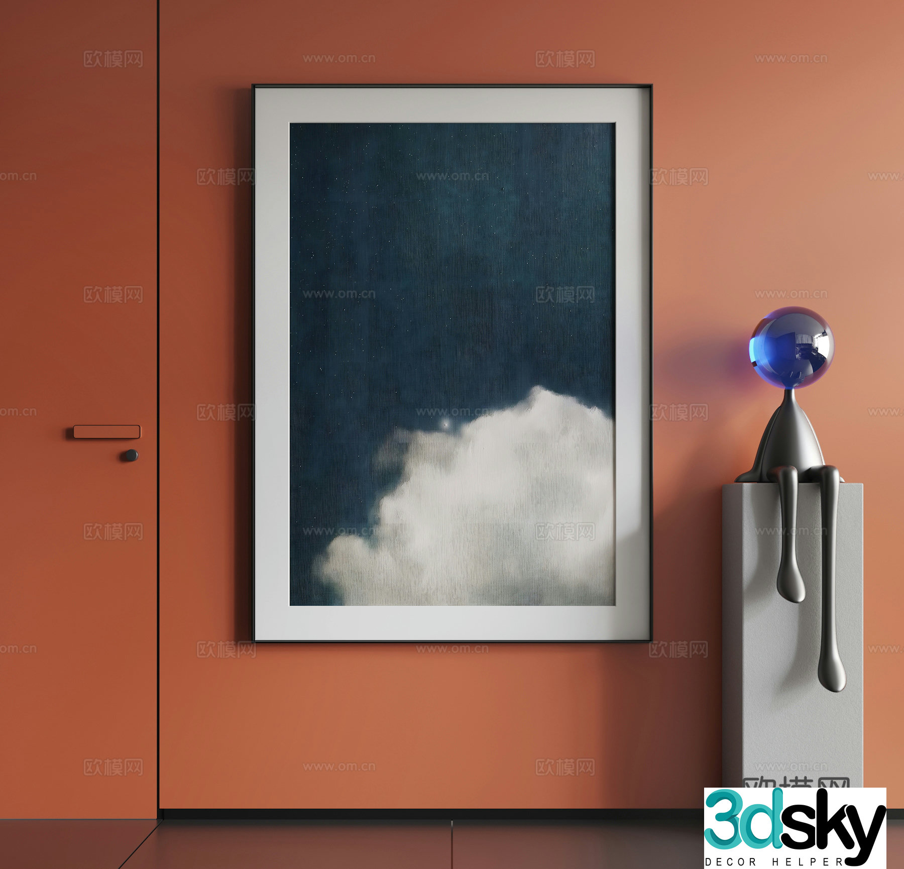 Modern hanging paintings Modern abstract hanging paintings Modern minimalist hanging paintings Modern simple hanging paintings Modern simple hanging painting 3d model