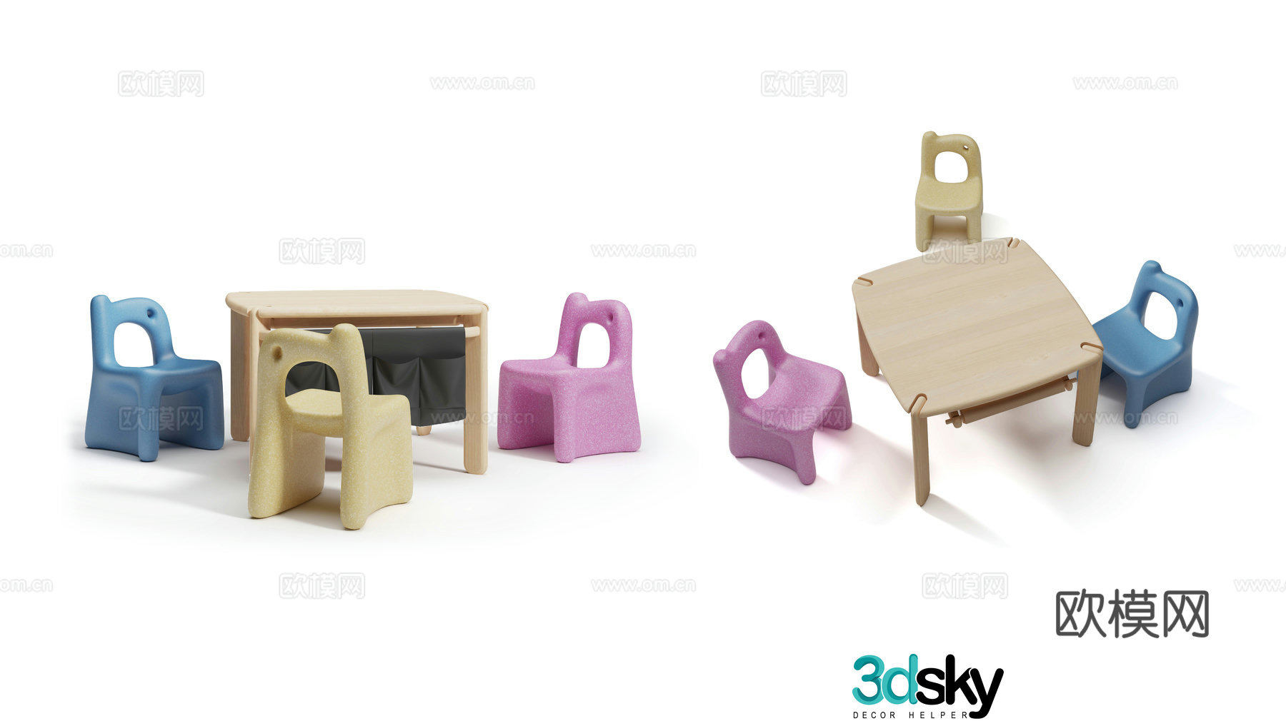 Modern children’s chair 3d model
