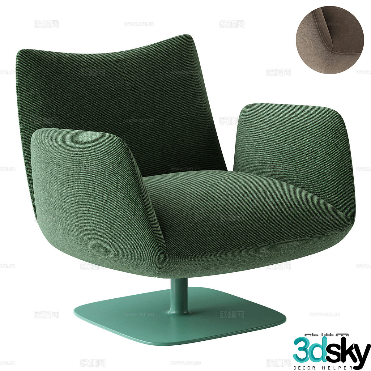 Modern Italian JALIS rotating armchair 3d model