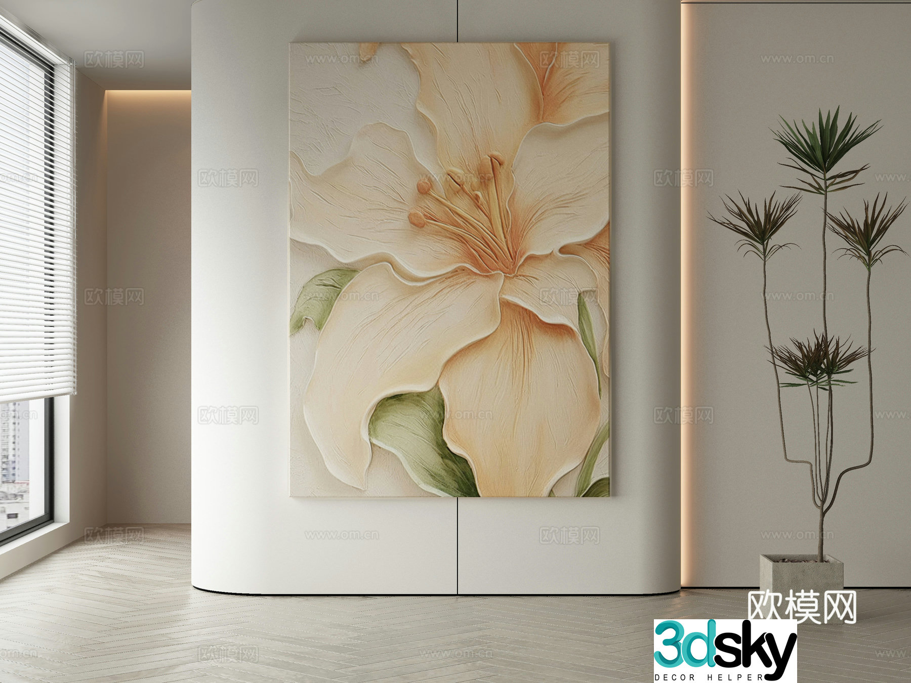 Modern decorative painting 3d model