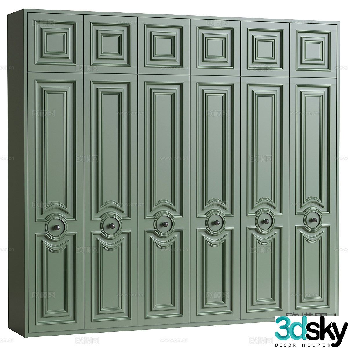 New Chinese style light luxury WOODGATE wardrobe 3d model