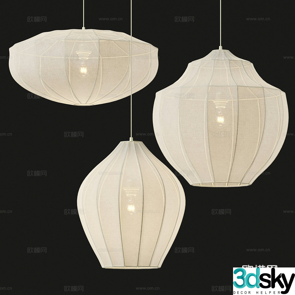 Modern Chandeliers Wasabi Chandeliers Restaurant Chandeliers 3D Model