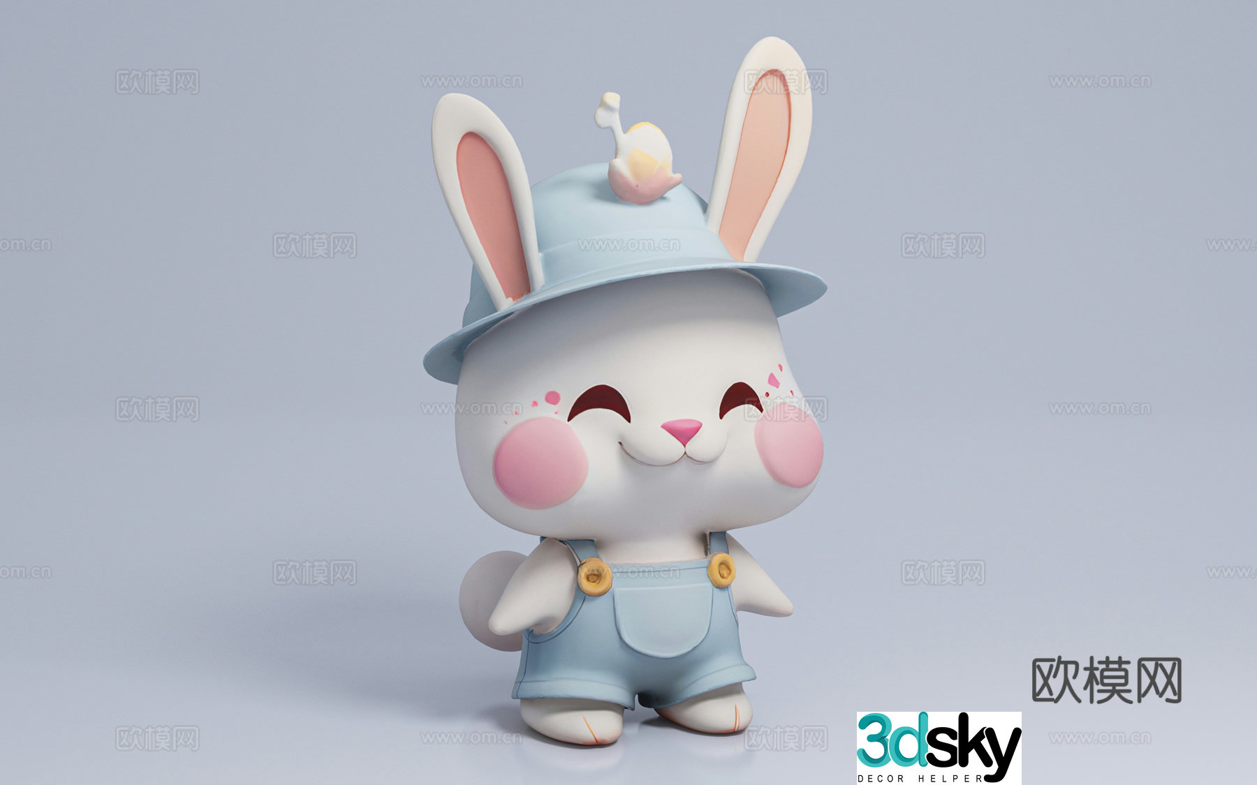 Playing COS Cute Rabbit Doll Decoration Figure Toy Ornament Sculpture 3d Model