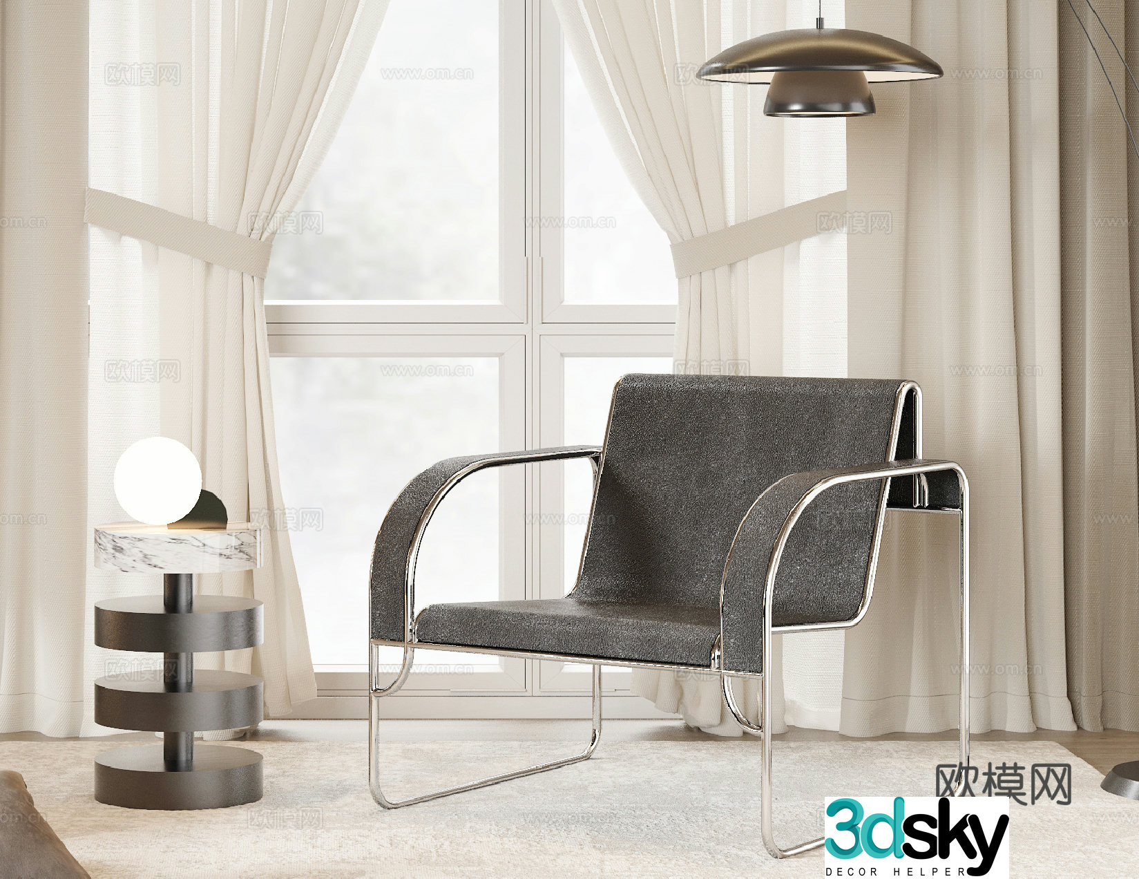 Modern leisure chair 3d model
