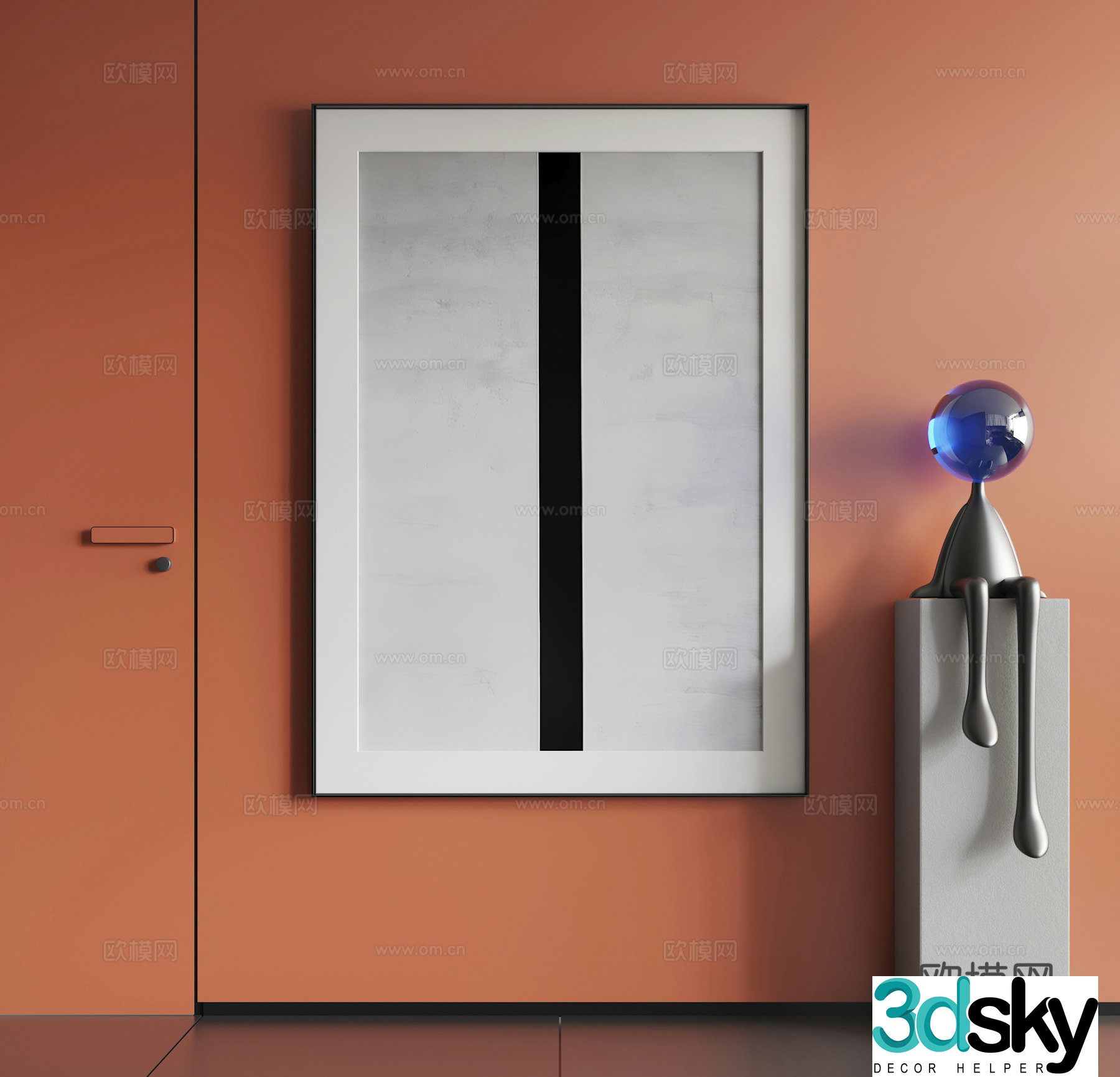 Modern hanging paintings Modern abstract hanging paintings Modern minimalist hanging paintings Modern simple hanging paintings Modern simple hanging painting 3d model