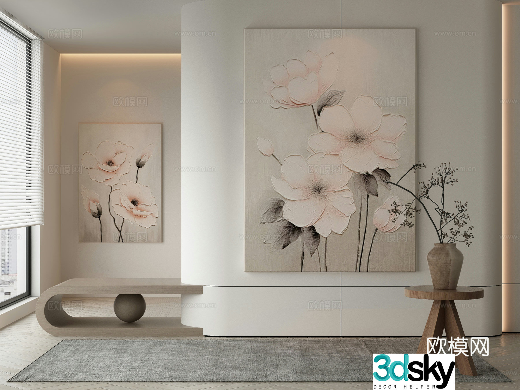 Modern decorative painting 3d model