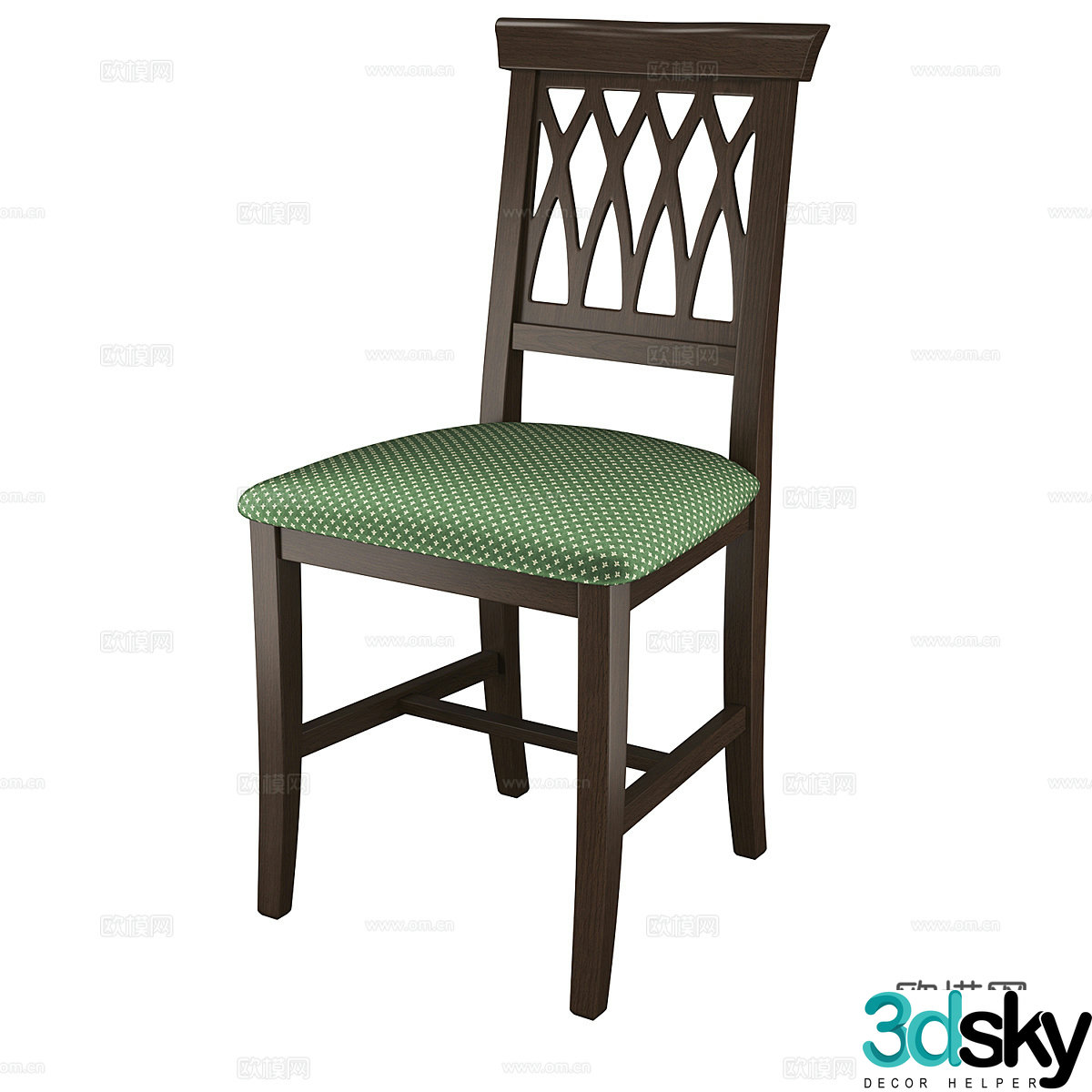 Nordic simple single chair chair simple chair casual chair stool 3d model