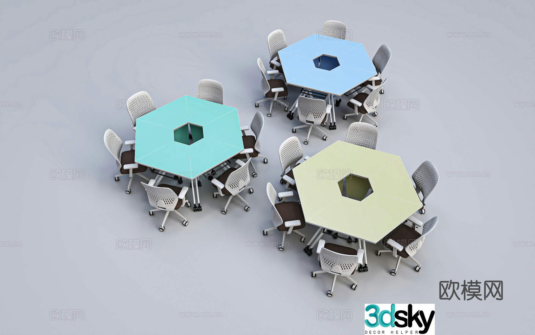 Modern discussion table 3d model