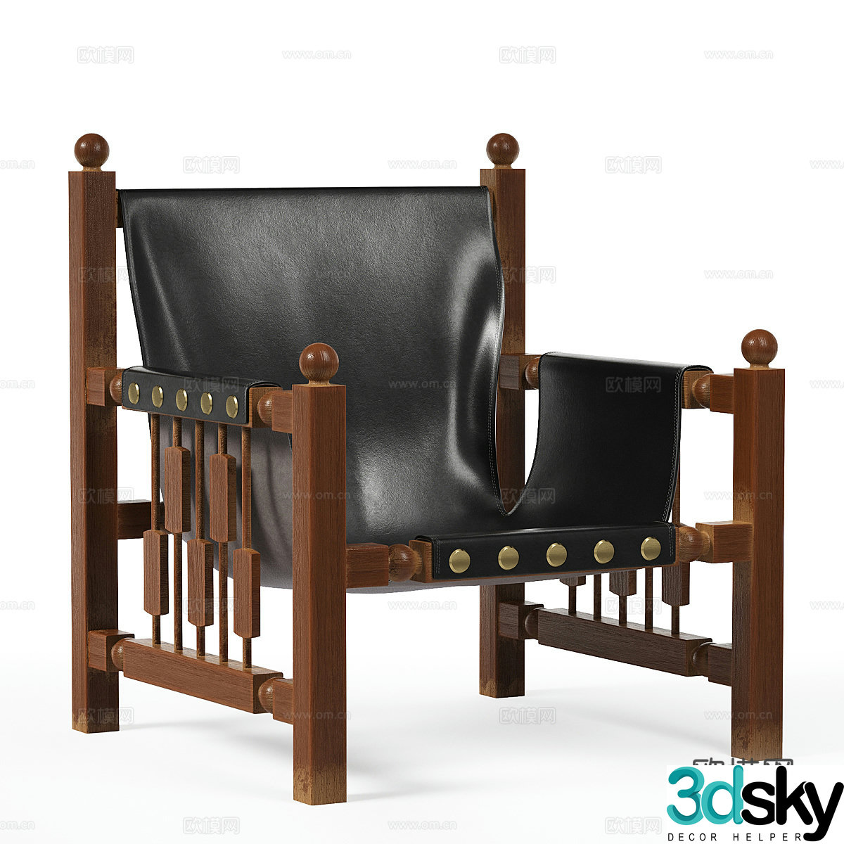 American retro Paco Munoz armchair 3d model