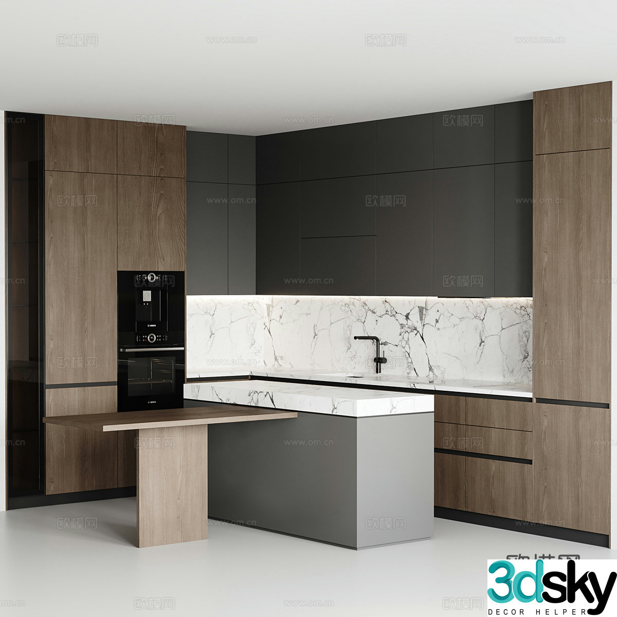 Modern Italian minimalist cabinet 3d model