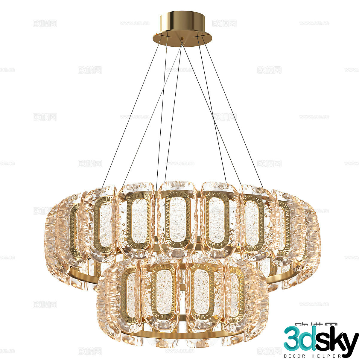 Modern simple chandelier chandelier simple chandelier living room chandelier decorative chandelier 3d model