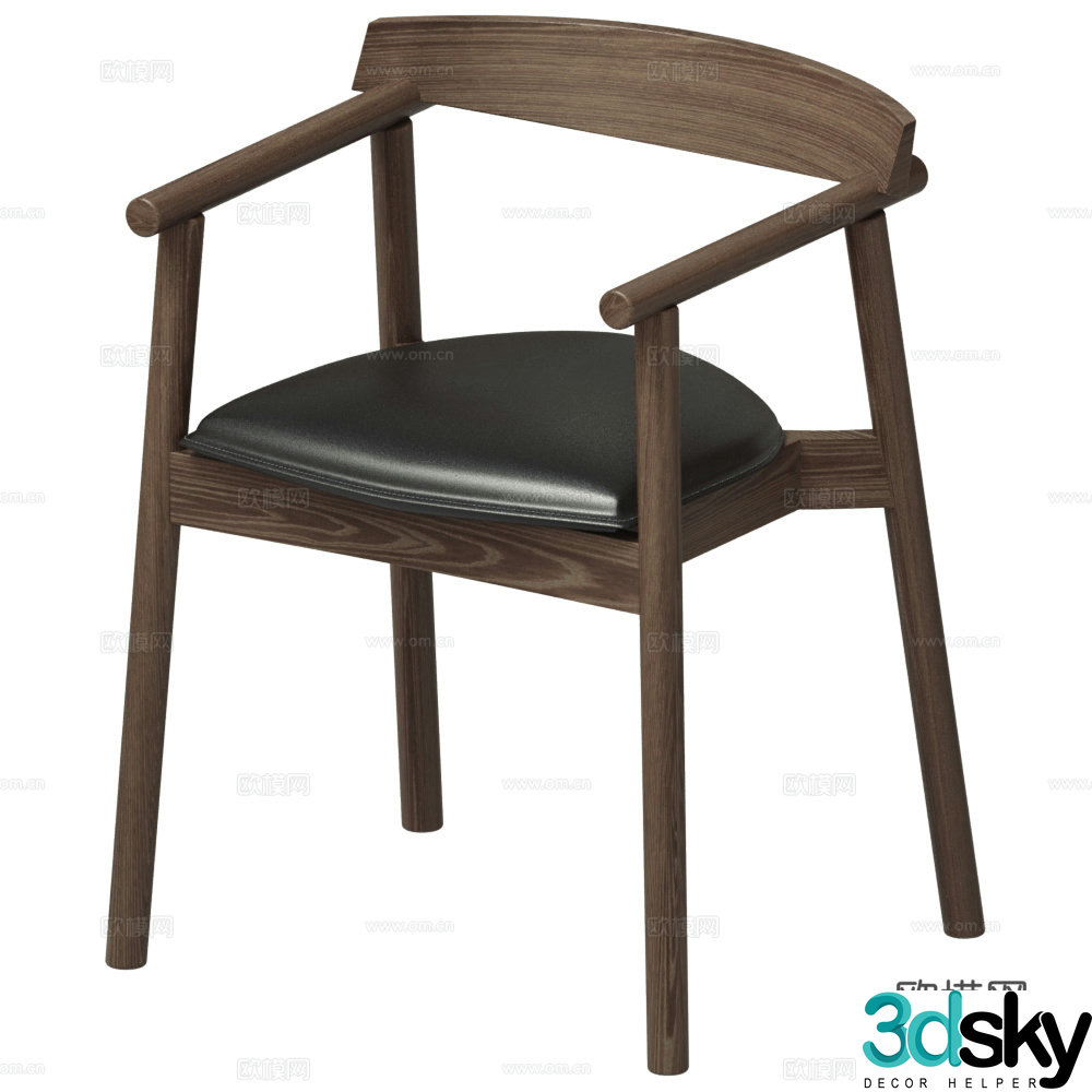 New Chinese dining chair 3D model