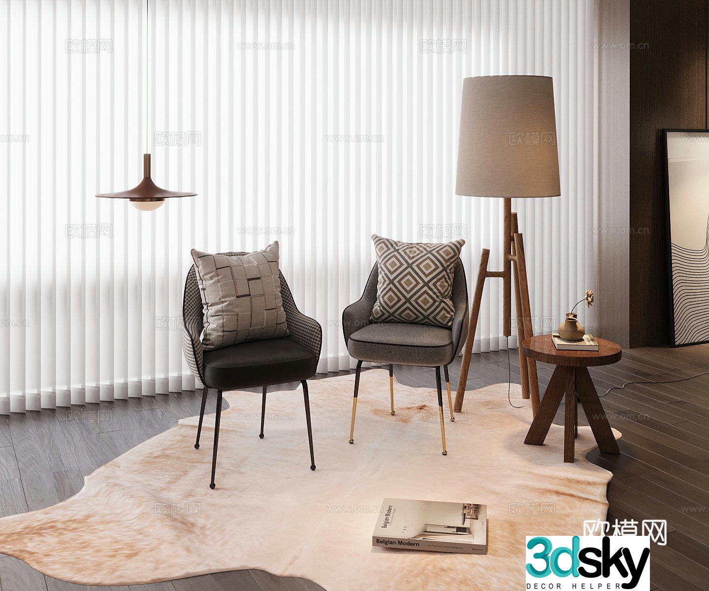 Light luxury chair 3d model
