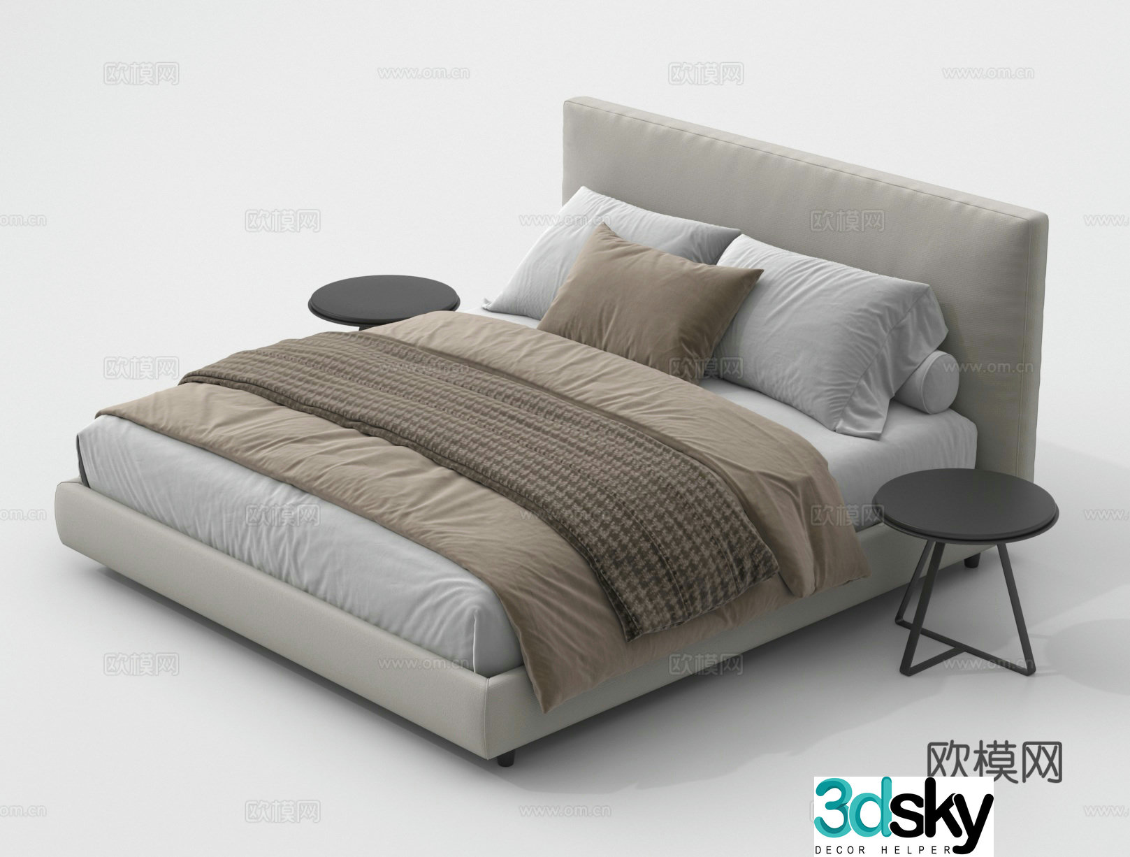 Double bed 3d model