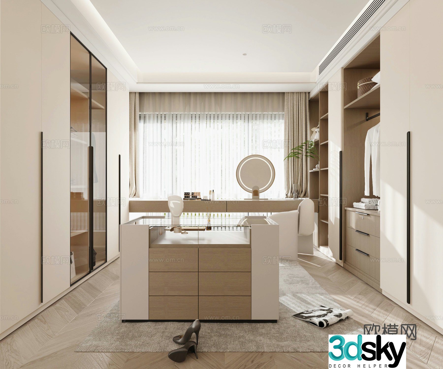 Modern cloakroom 3d model
