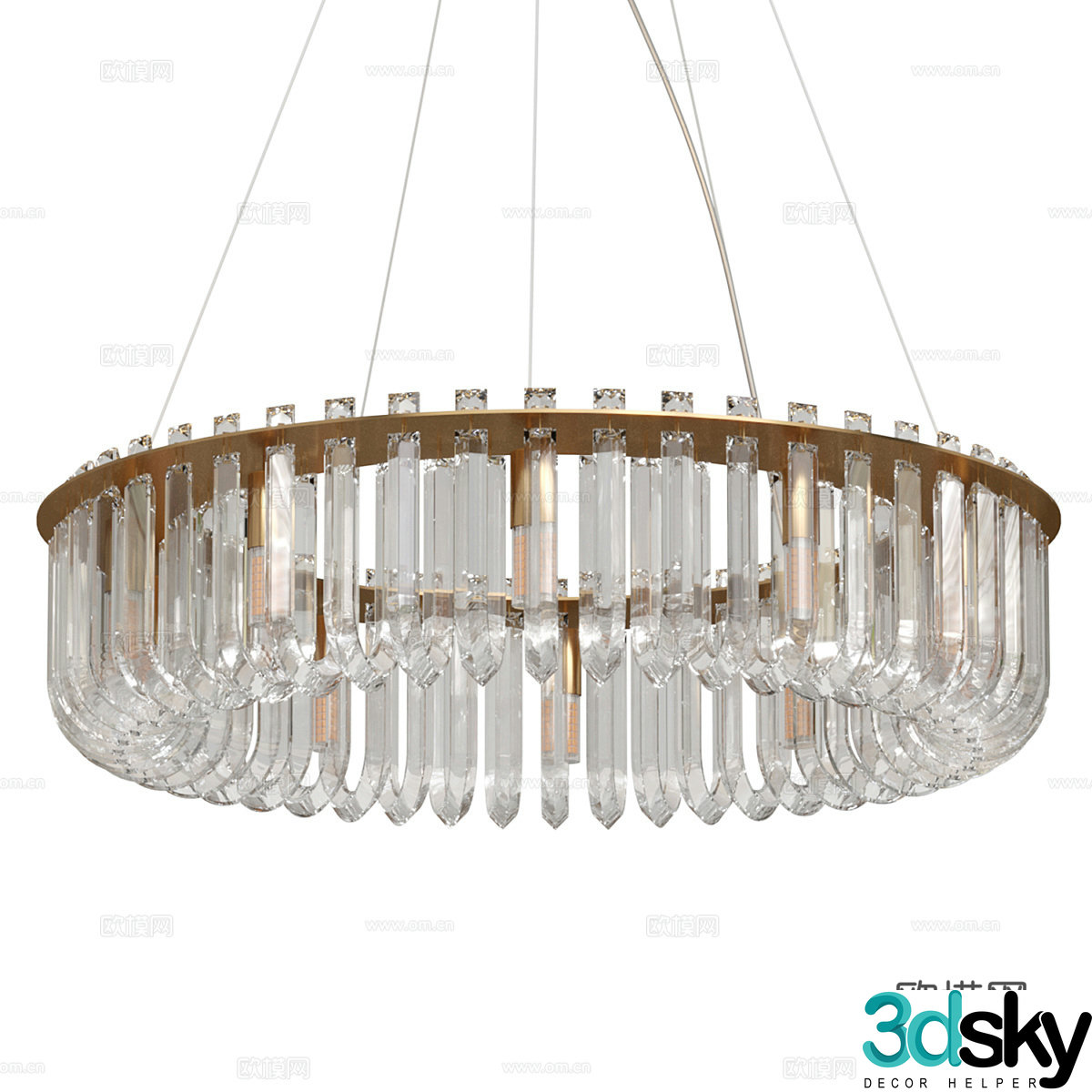 Modern simple light luxury chandeliers chandeliers Simple light luxury chandeliers Living room chandeliers Crystal chandeliers 3D model