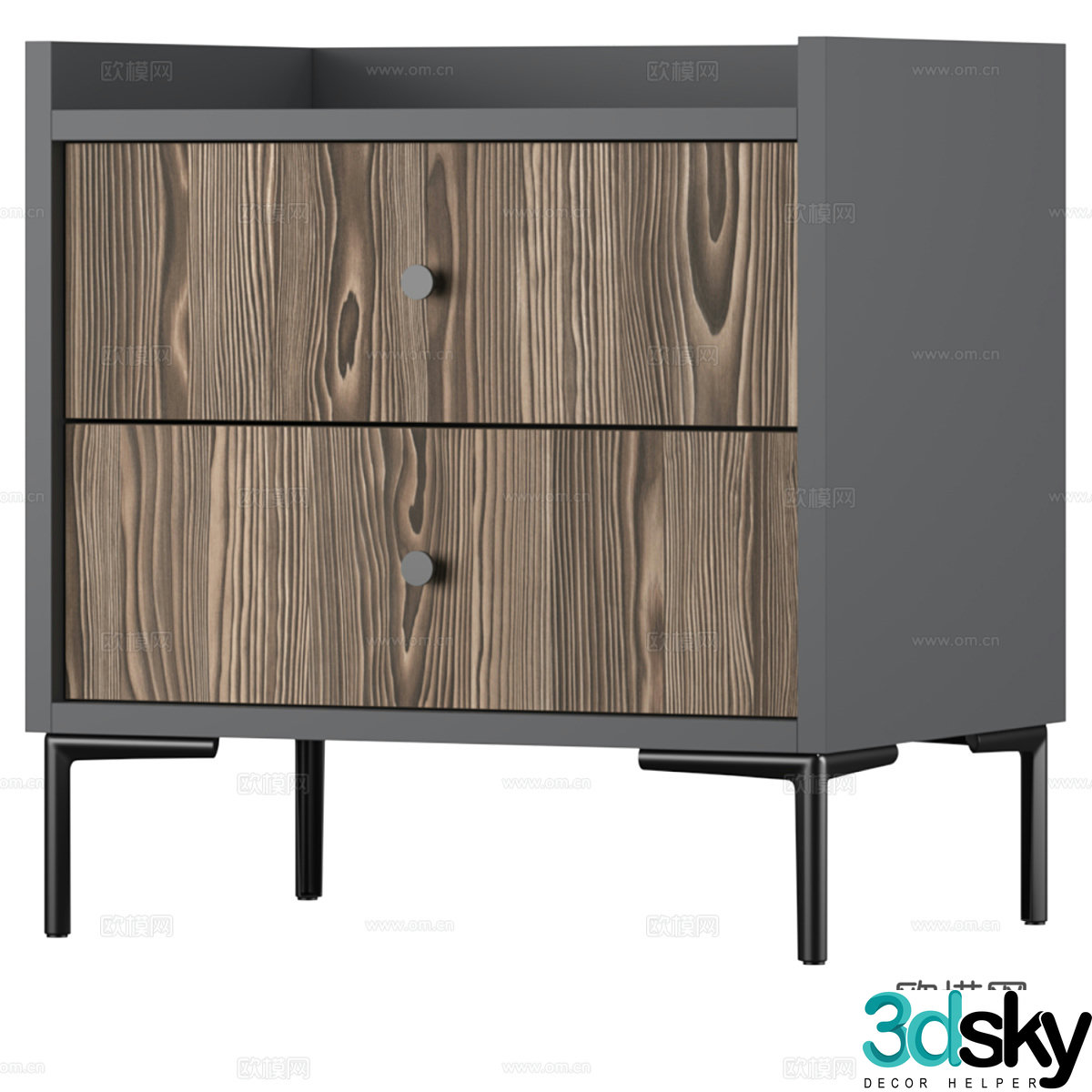 Nordic simple bedside table bedside table simple bedside table 3D model