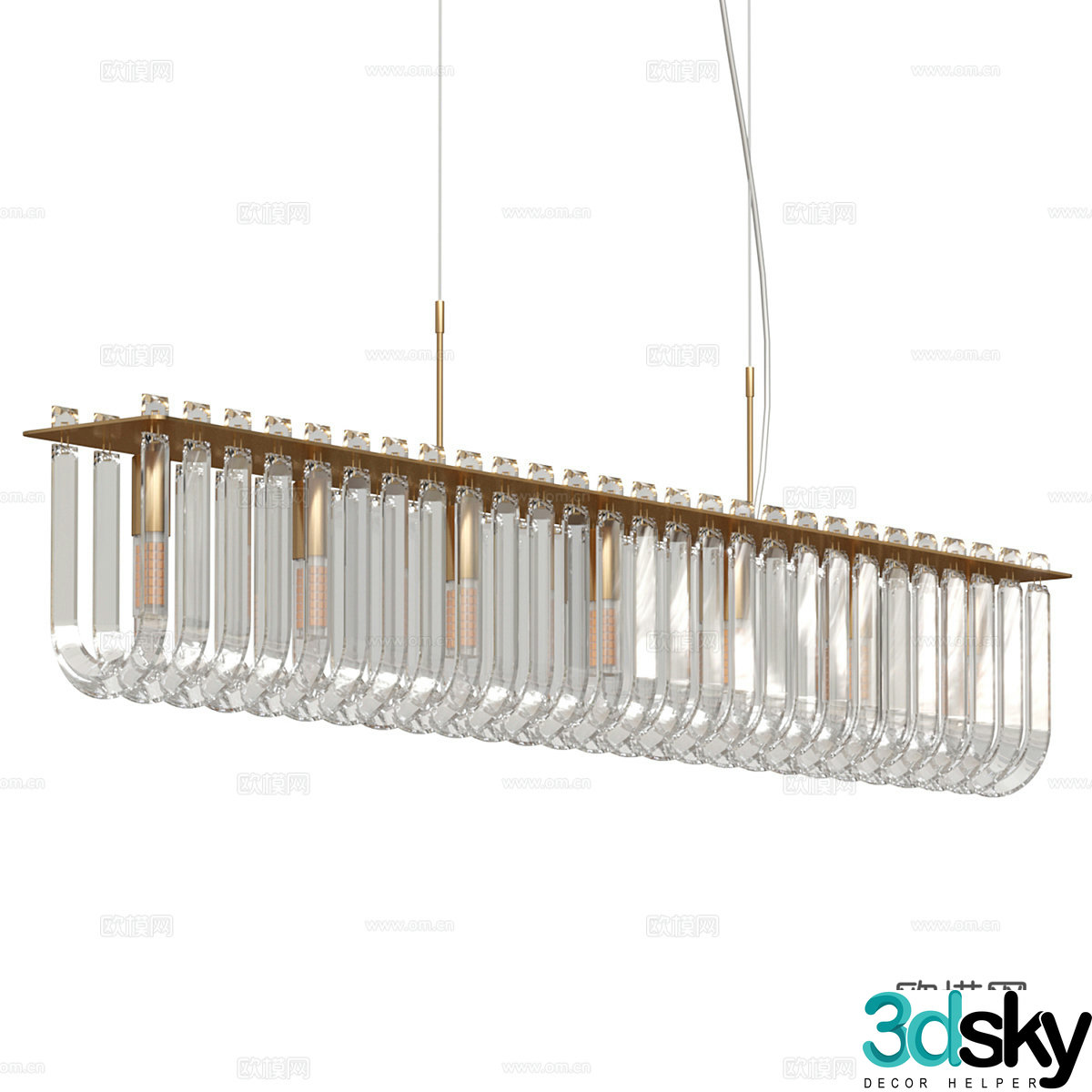 Modern simple light luxury chandeliers chandeliers Simple light luxury chandeliers Living room chandeliers Crystal chandeliers 3D model