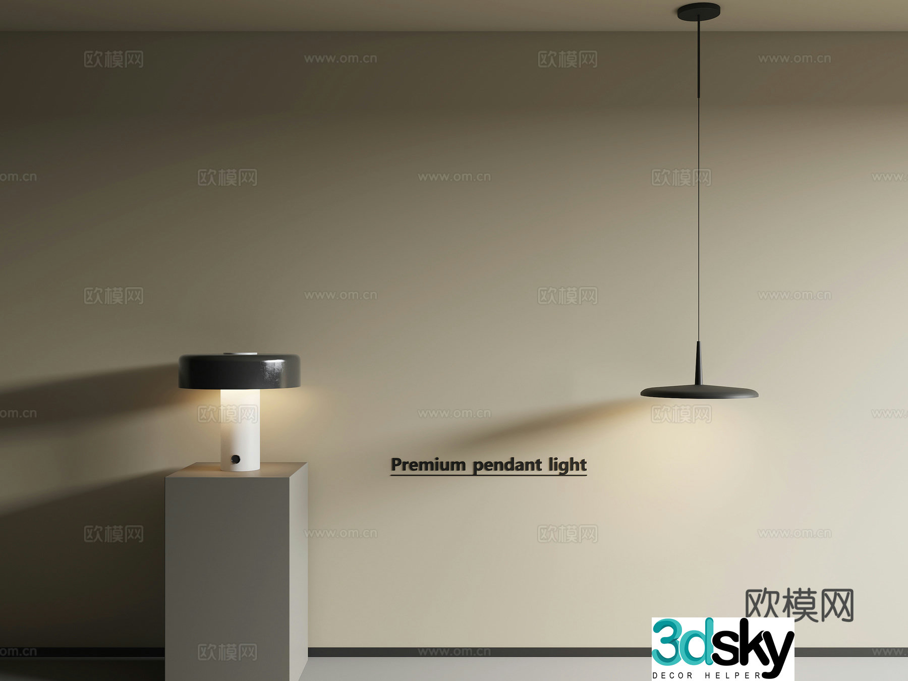 Modern small chandelier table lamp 3d model