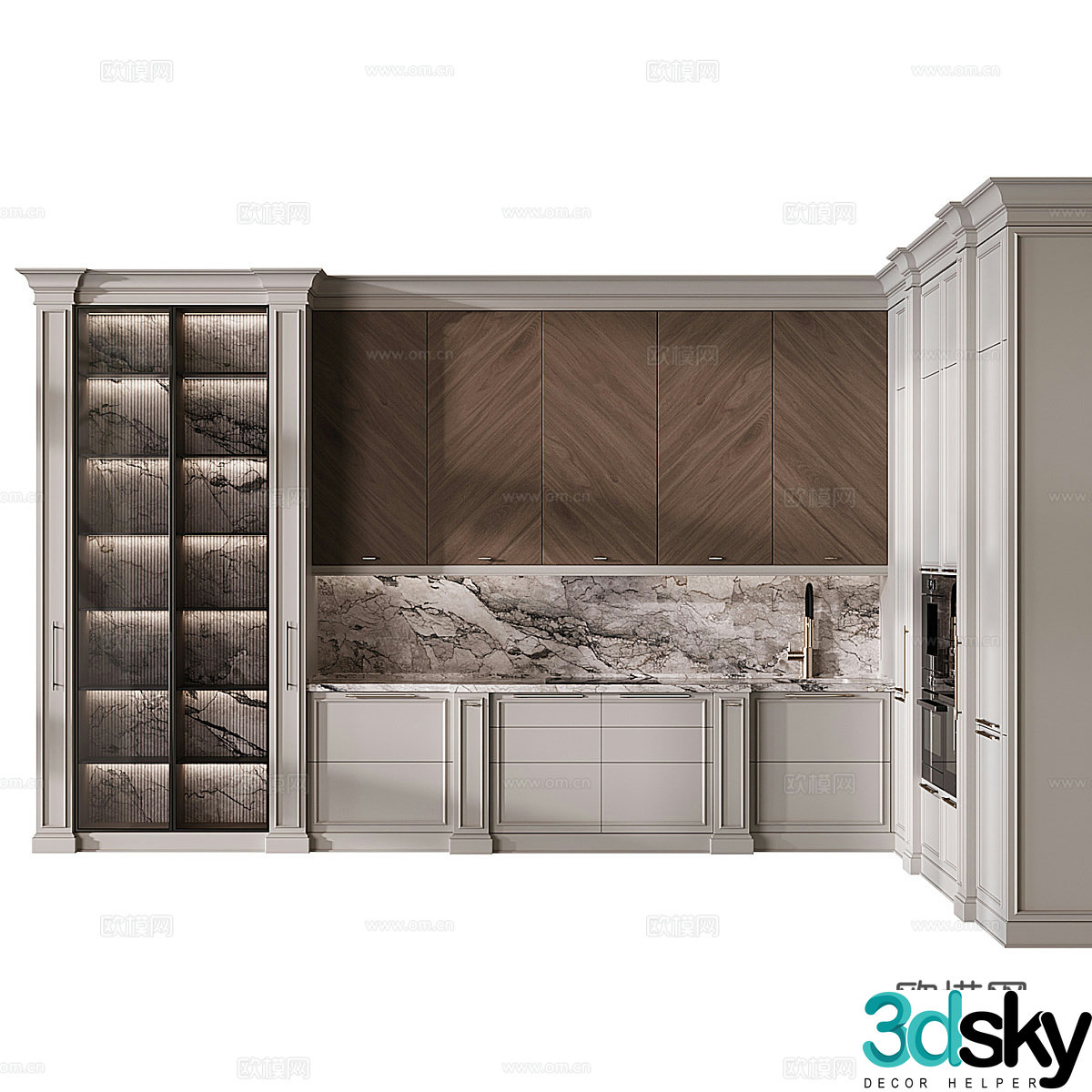 Neoclassical cabinet 3d model