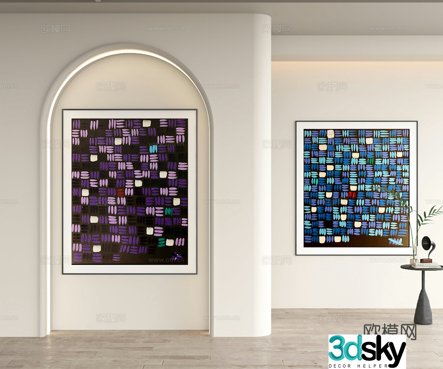 Modern decorative painting 3d model