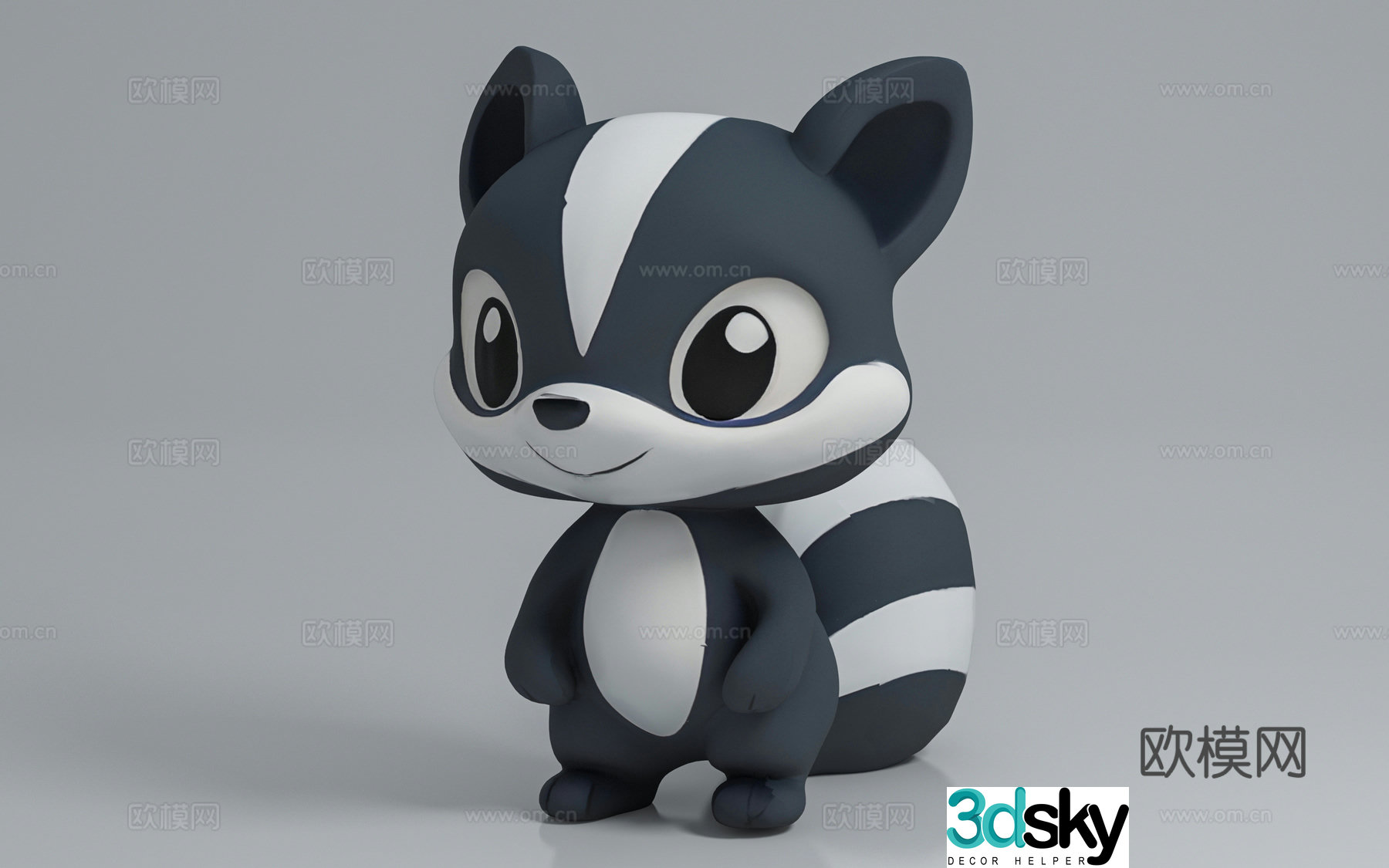 skunk animal cartoon ornament doll figure toy ornament sculpture 3d model