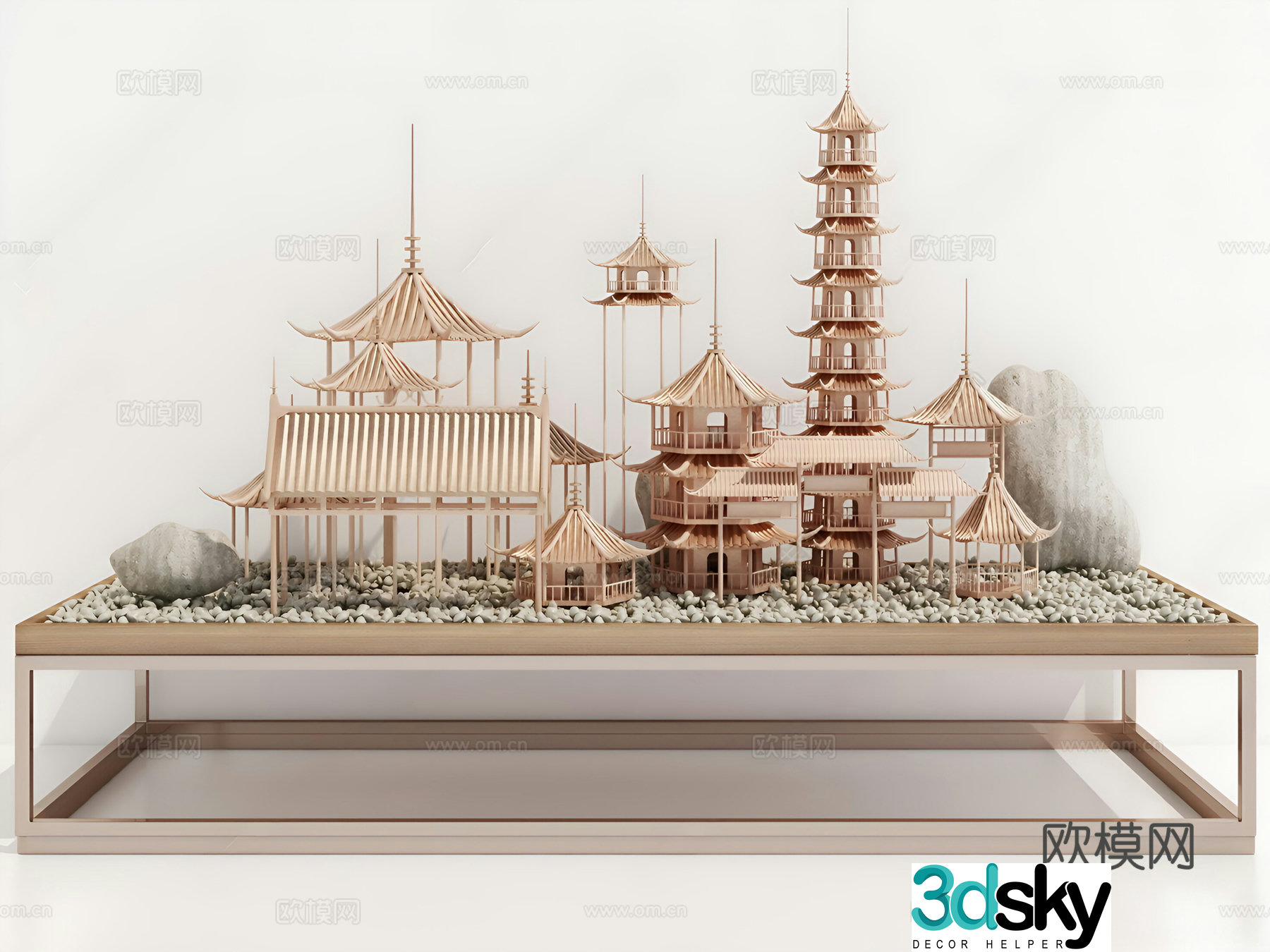 Chinese style decorative ornaments 3D model