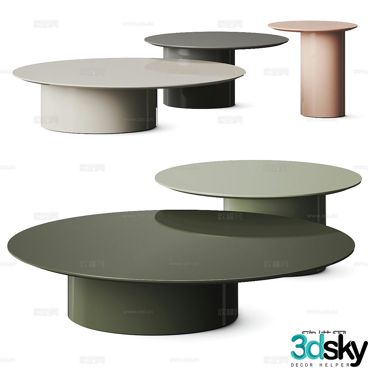 Modern Italian minimalist Frag Myon coffee table 3d model