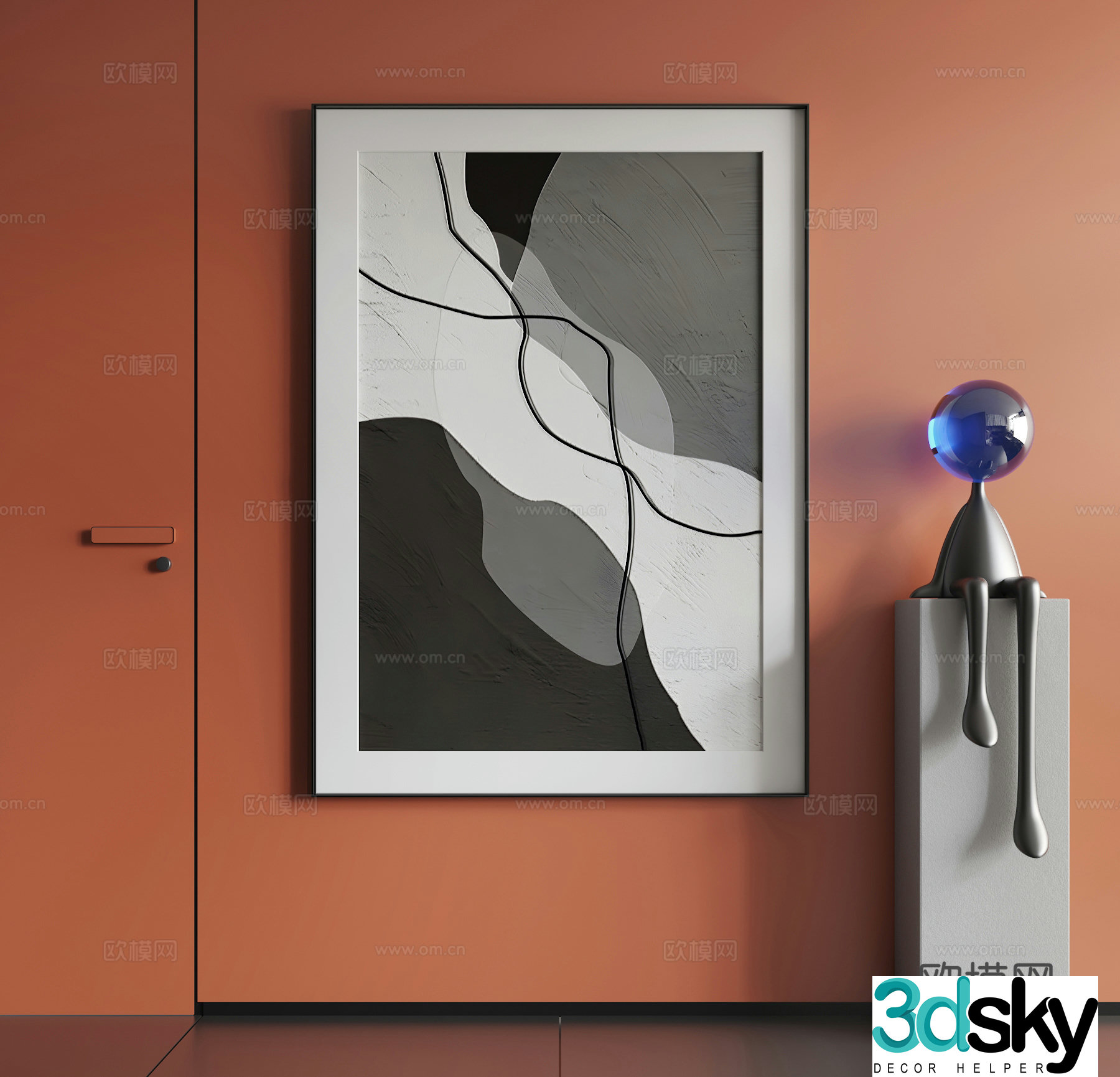 Modern hanging paintings Modern abstract hanging paintings Modern minimalist hanging paintings Modern simple hanging paintings Modern simple hanging painting 3d model