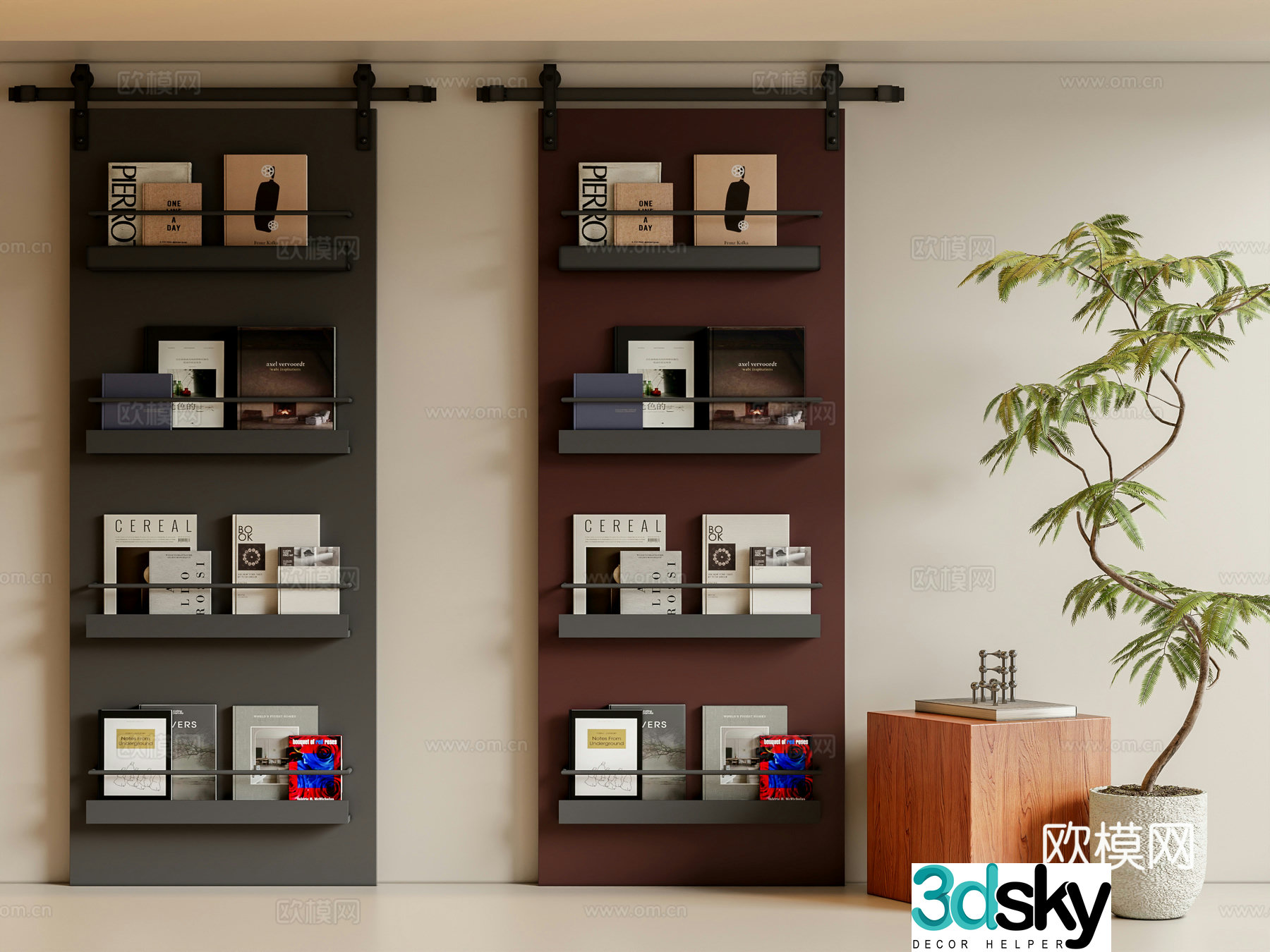 Medium style single door 3D model