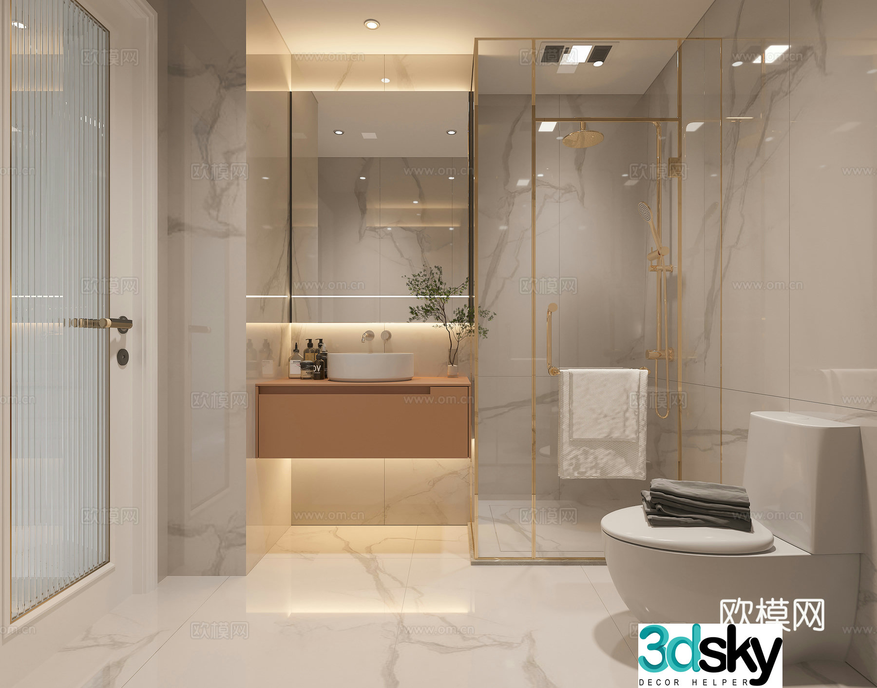 Modern bathroom 3d model
