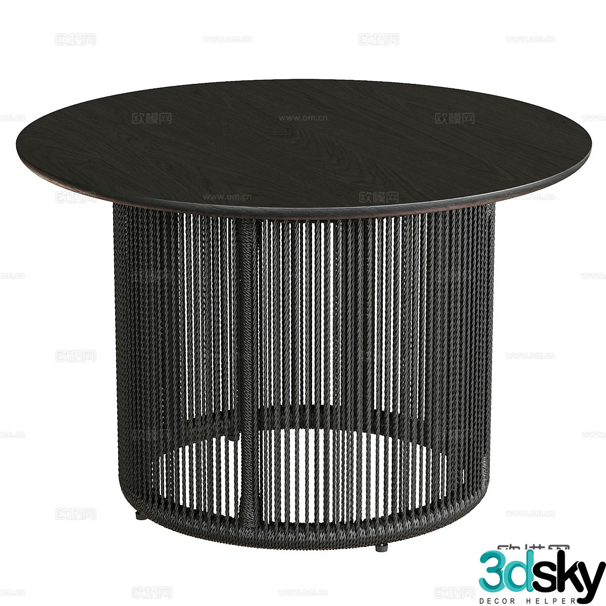 Modern minimalist Naomi Dantone round dining table 3d model