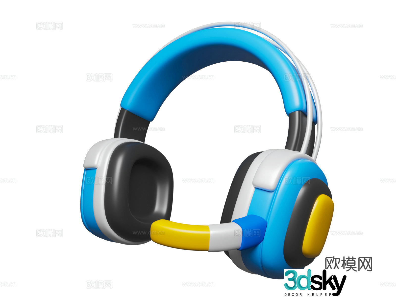 Headphones Cartoon game equipment theme Cartoon game equipment game equipment theme 3d model