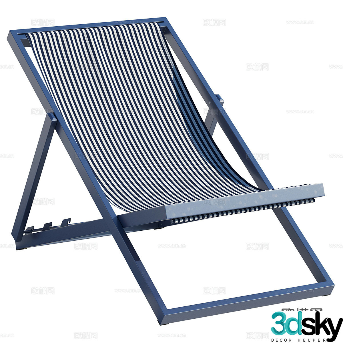 Modern outdoor deck chair 3d model